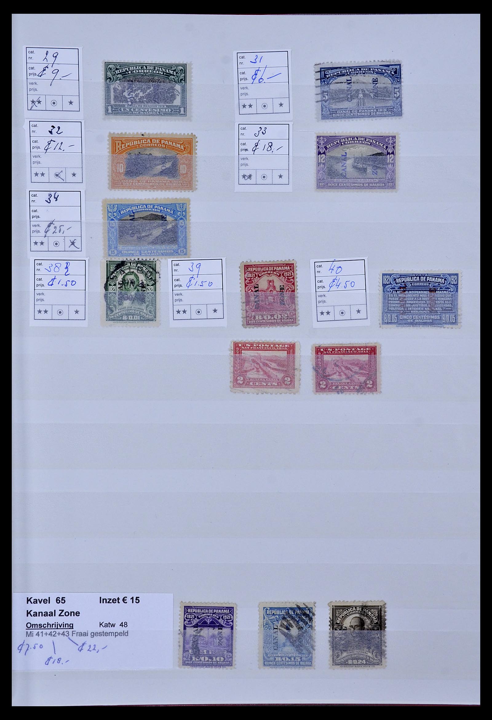34508 003 - Postzegelverzameling 34508 Kanaalzone 1905-1962.