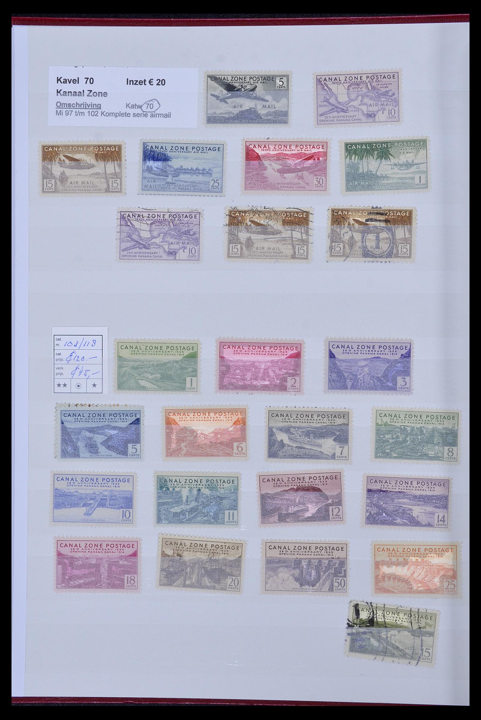 34508 008 - Postzegelverzameling 34508 Kanaalzone 1905-1962.