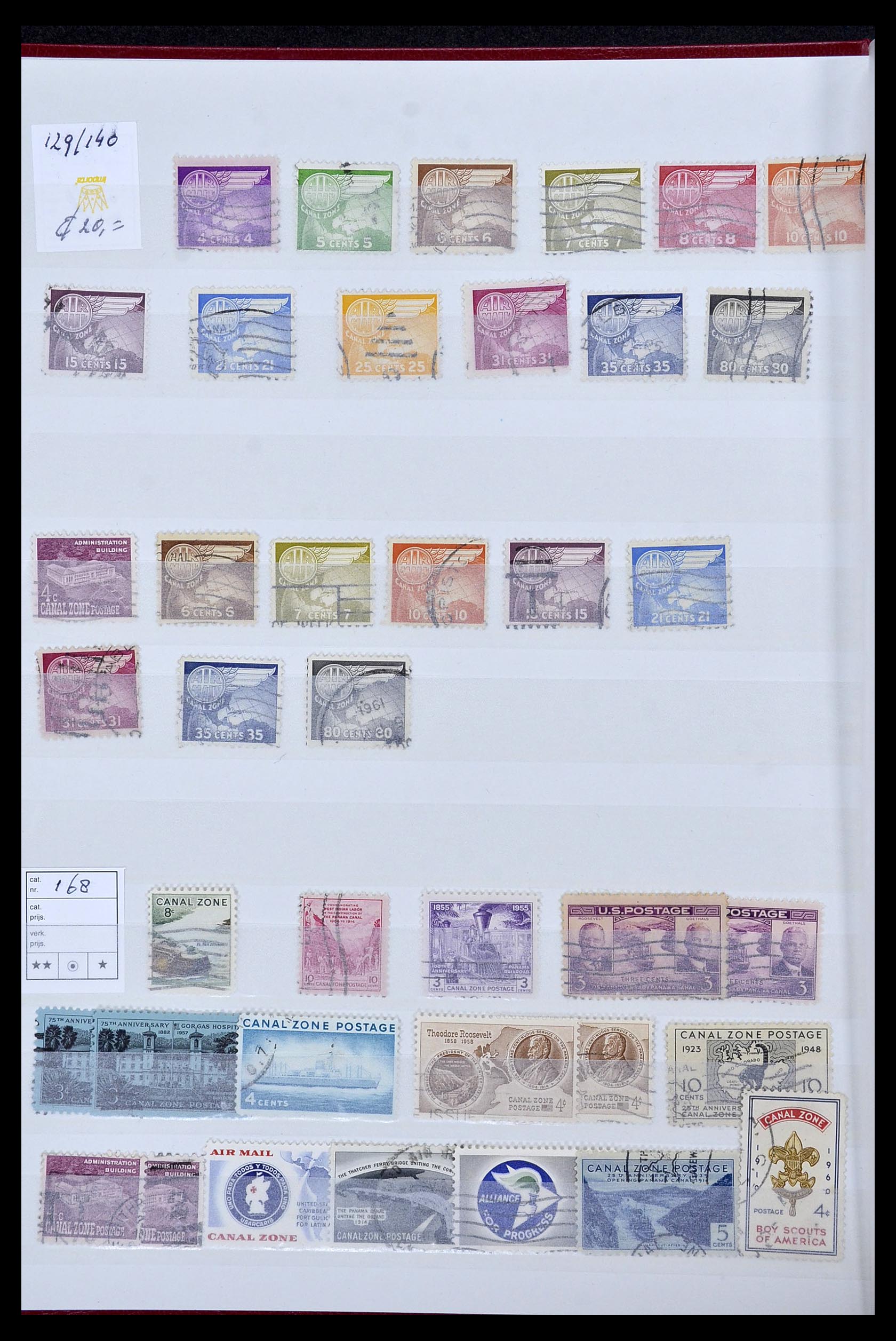 34508 010 - Postzegelverzameling 34508 Kanaalzone 1905-1962.