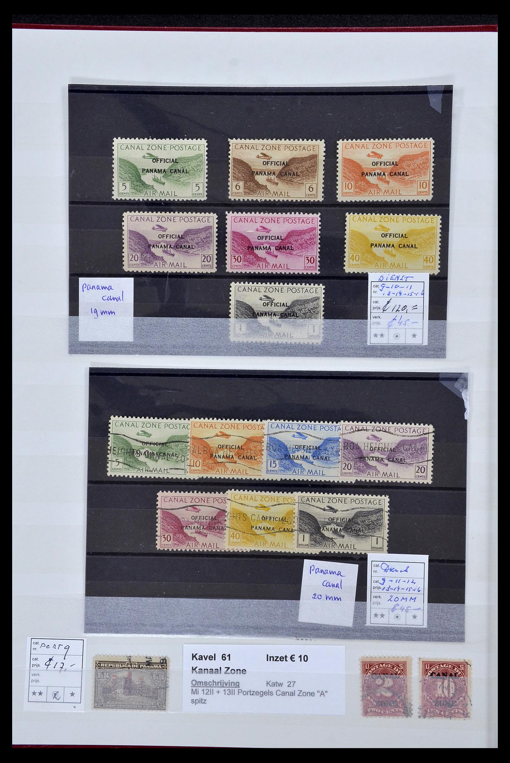 34508 012 - Postzegelverzameling 34508 Kanaalzone 1905-1962.
