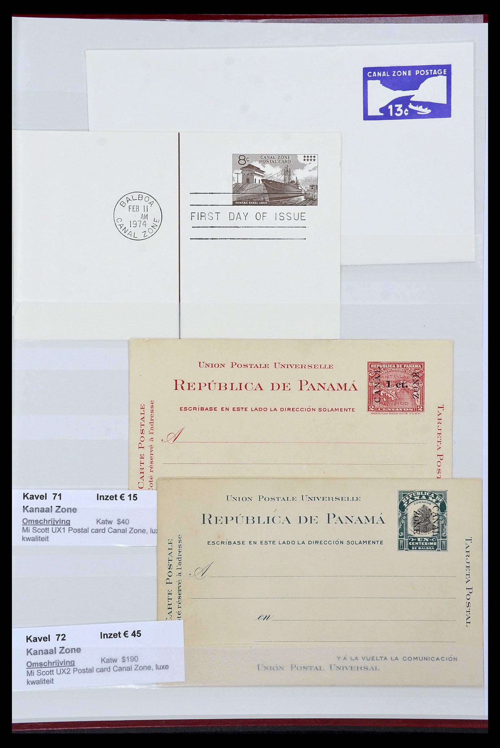 34508 013 - Postzegelverzameling 34508 Kanaalzone 1905-1962.