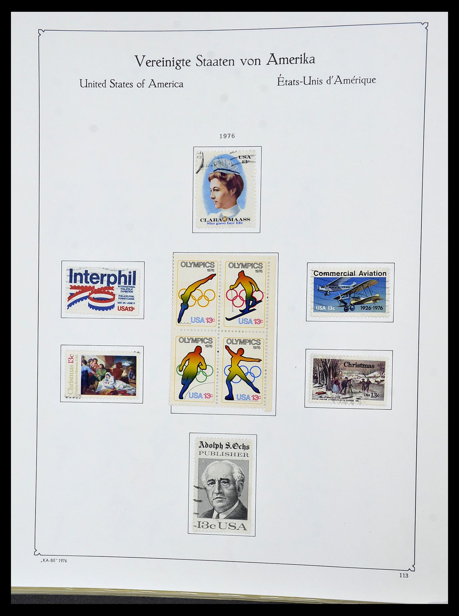 34509 113 - Postzegelverzameling 34509 USA 1861-1979.