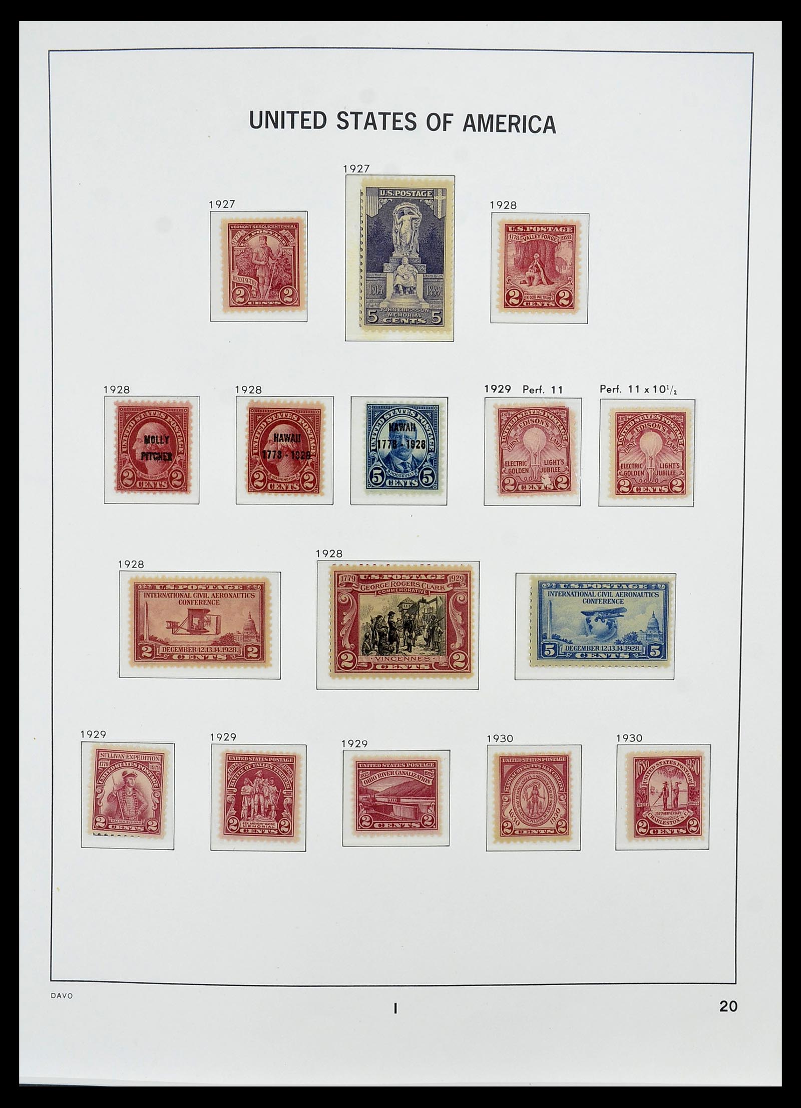 34510 001 - Stamp Collection 34510 USA 1927-1994.