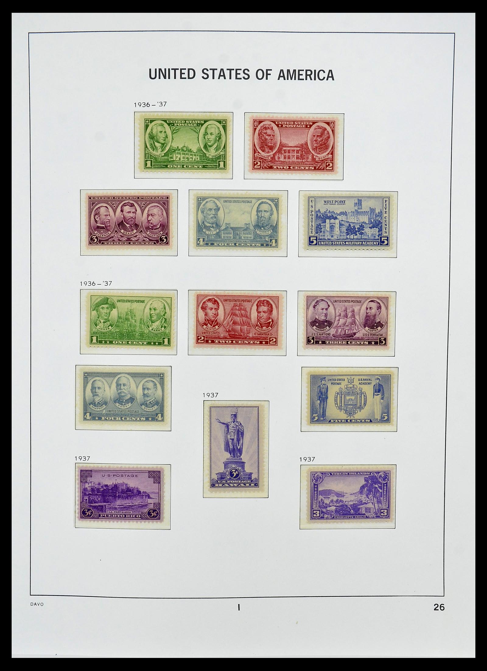 34510 007 - Stamp Collection 34510 USA 1927-1994.
