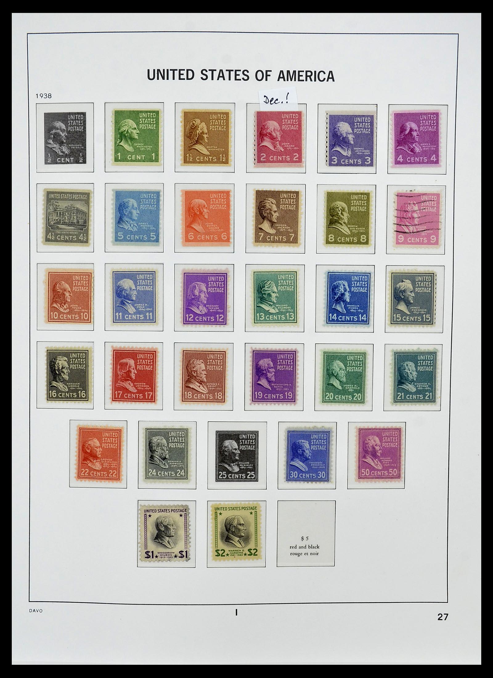34510 008 - Postzegelverzameling 34510 USA 1927-1994.