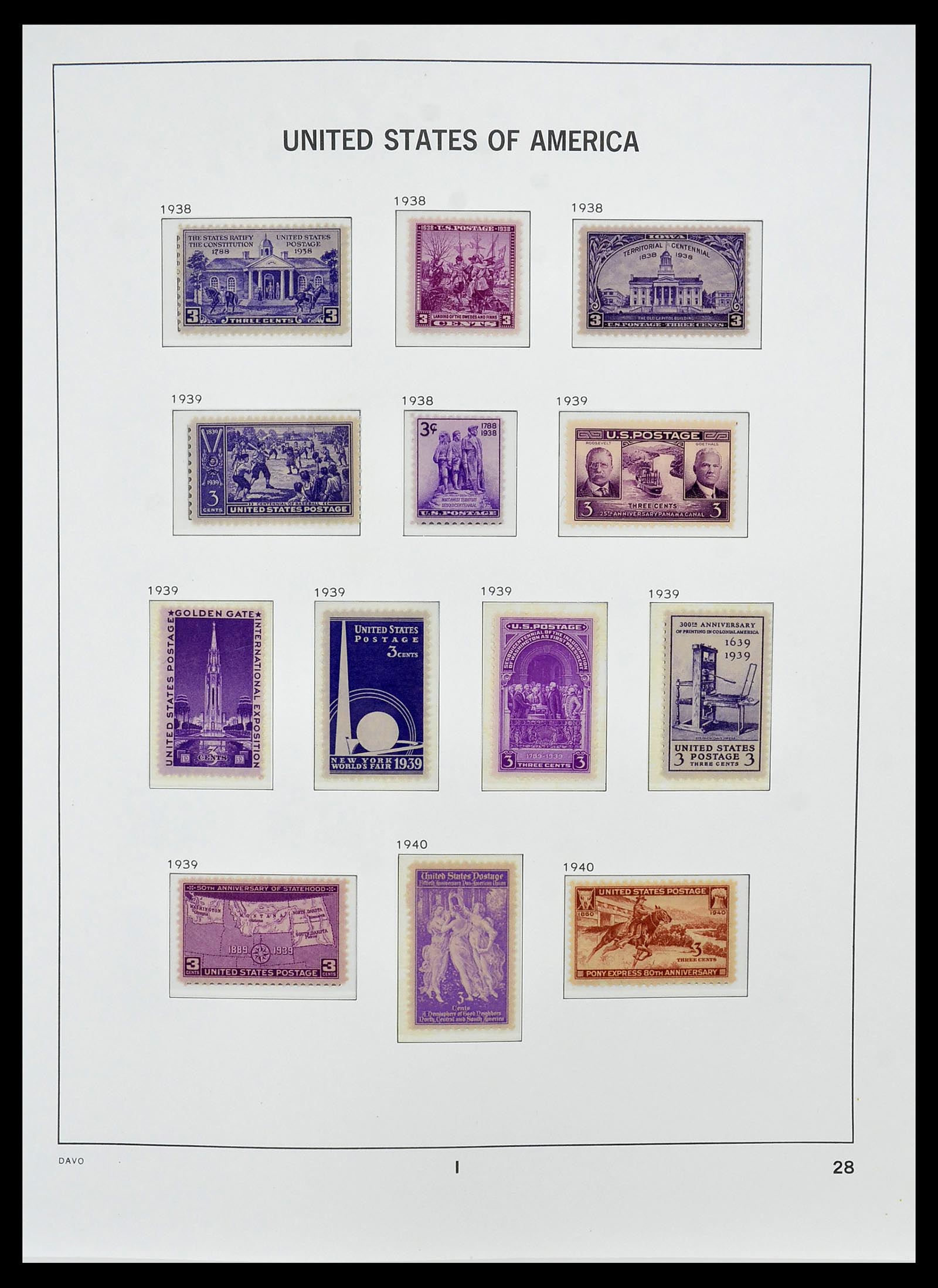 34510 009 - Postzegelverzameling 34510 USA 1927-1994.