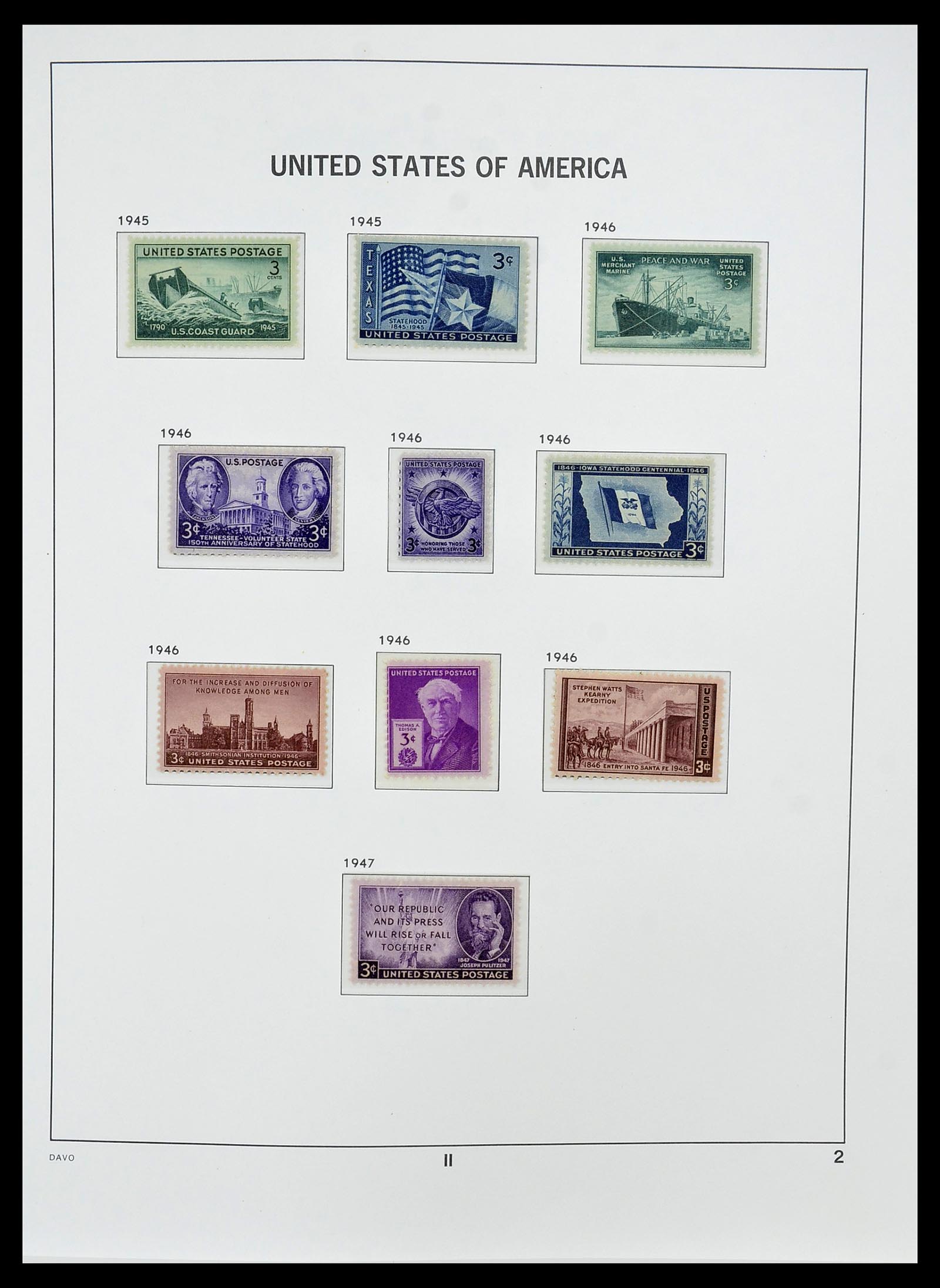 34510 015 - Postzegelverzameling 34510 USA 1927-1994.
