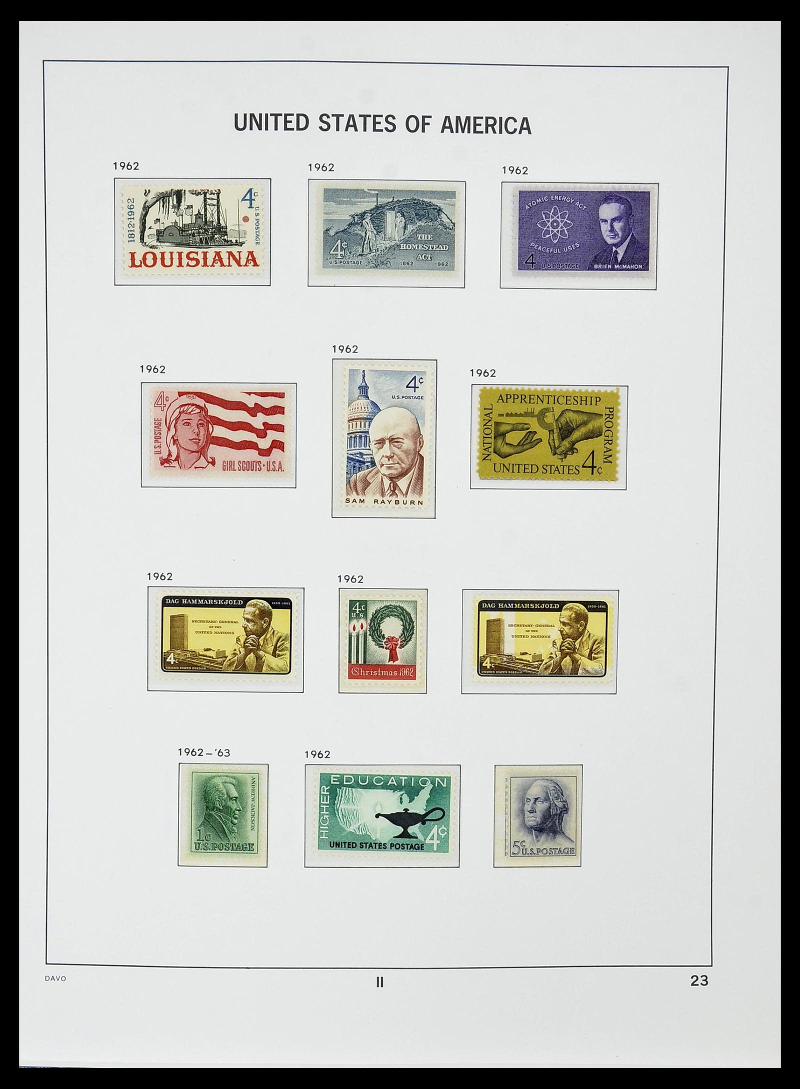 34510 037 - Postzegelverzameling 34510 USA 1927-1994.