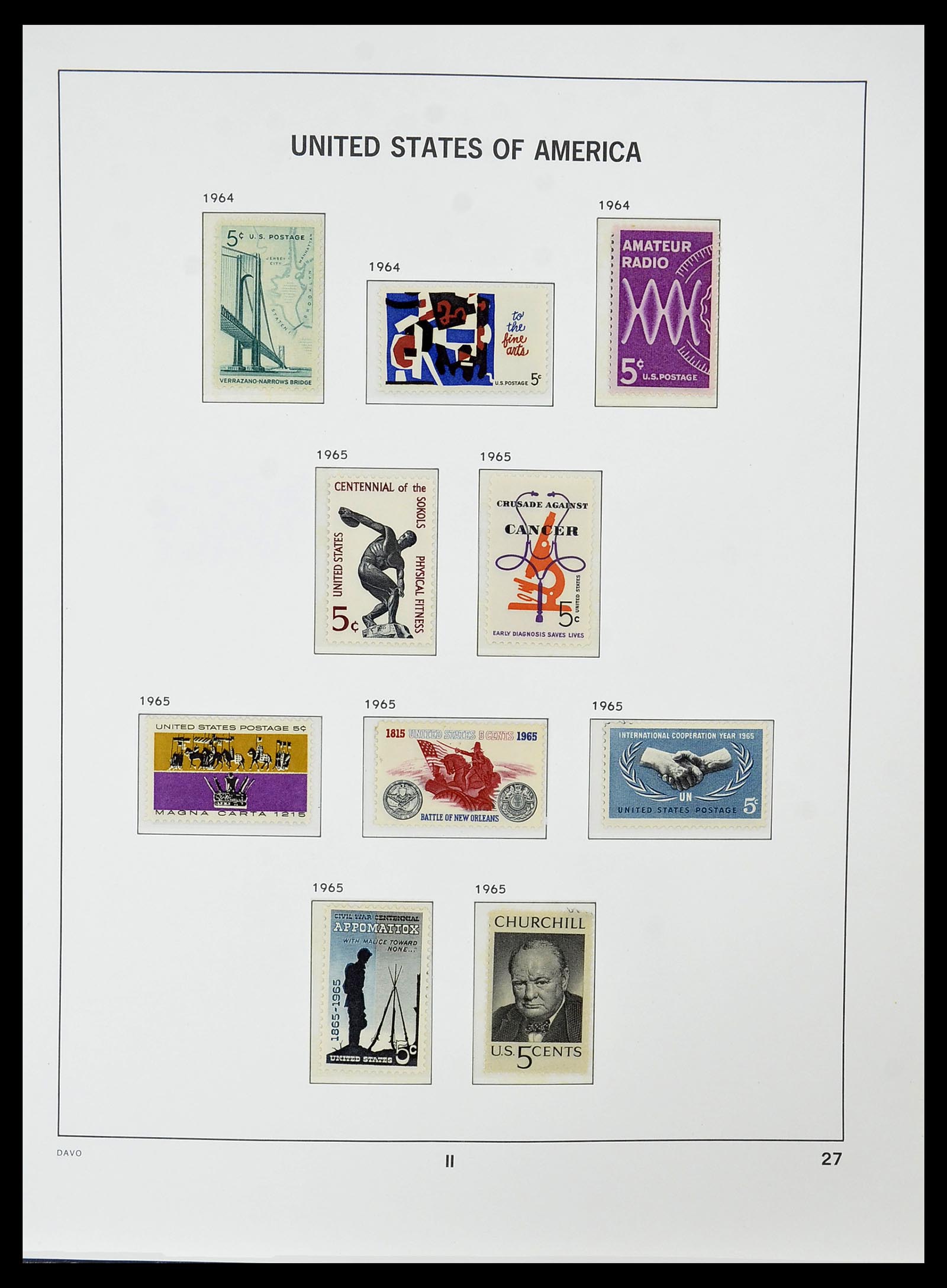 34510 041 - Postzegelverzameling 34510 USA 1927-1994.