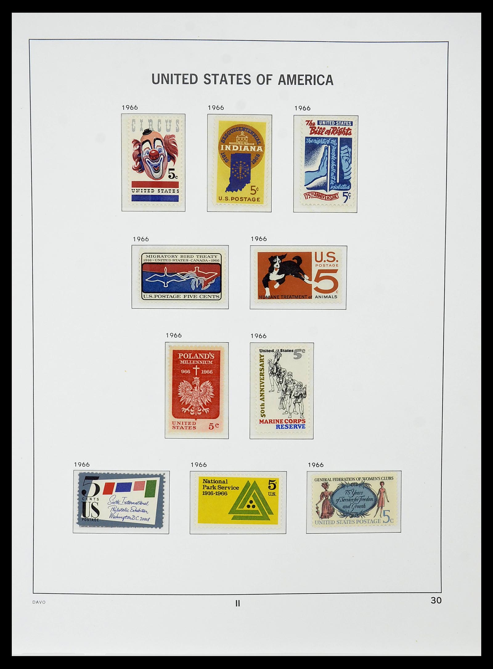 34510 044 - Postzegelverzameling 34510 USA 1927-1994.