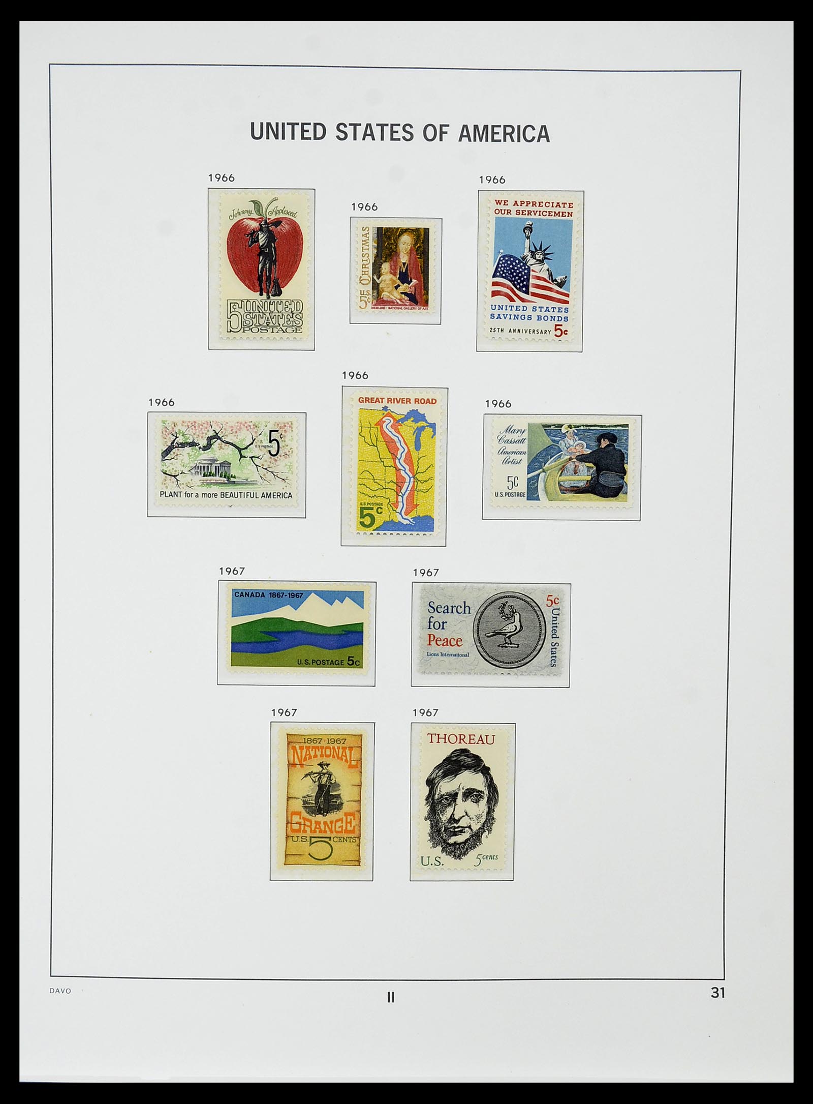 34510 045 - Postzegelverzameling 34510 USA 1927-1994.