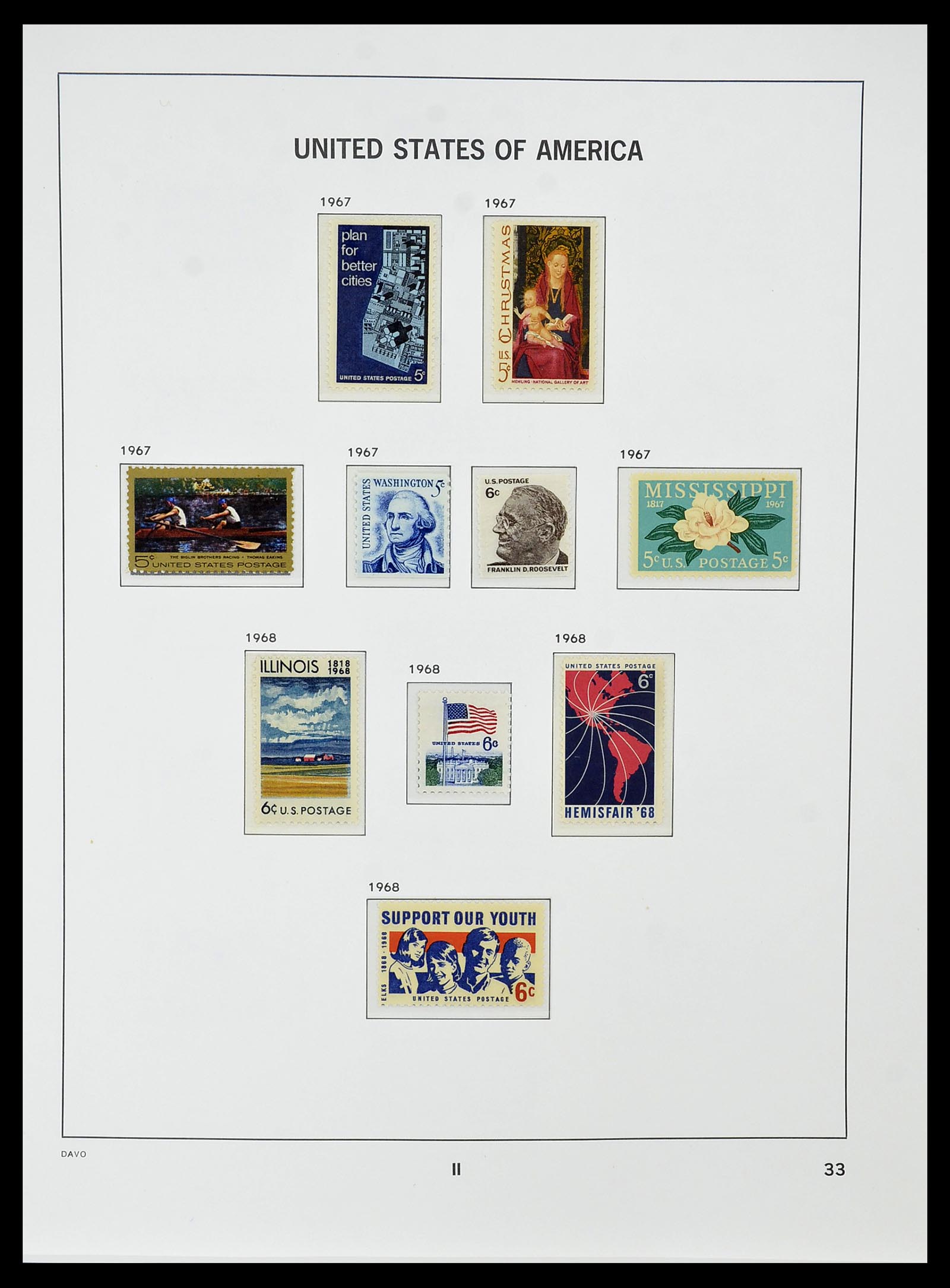 34510 047 - Postzegelverzameling 34510 USA 1927-1994.