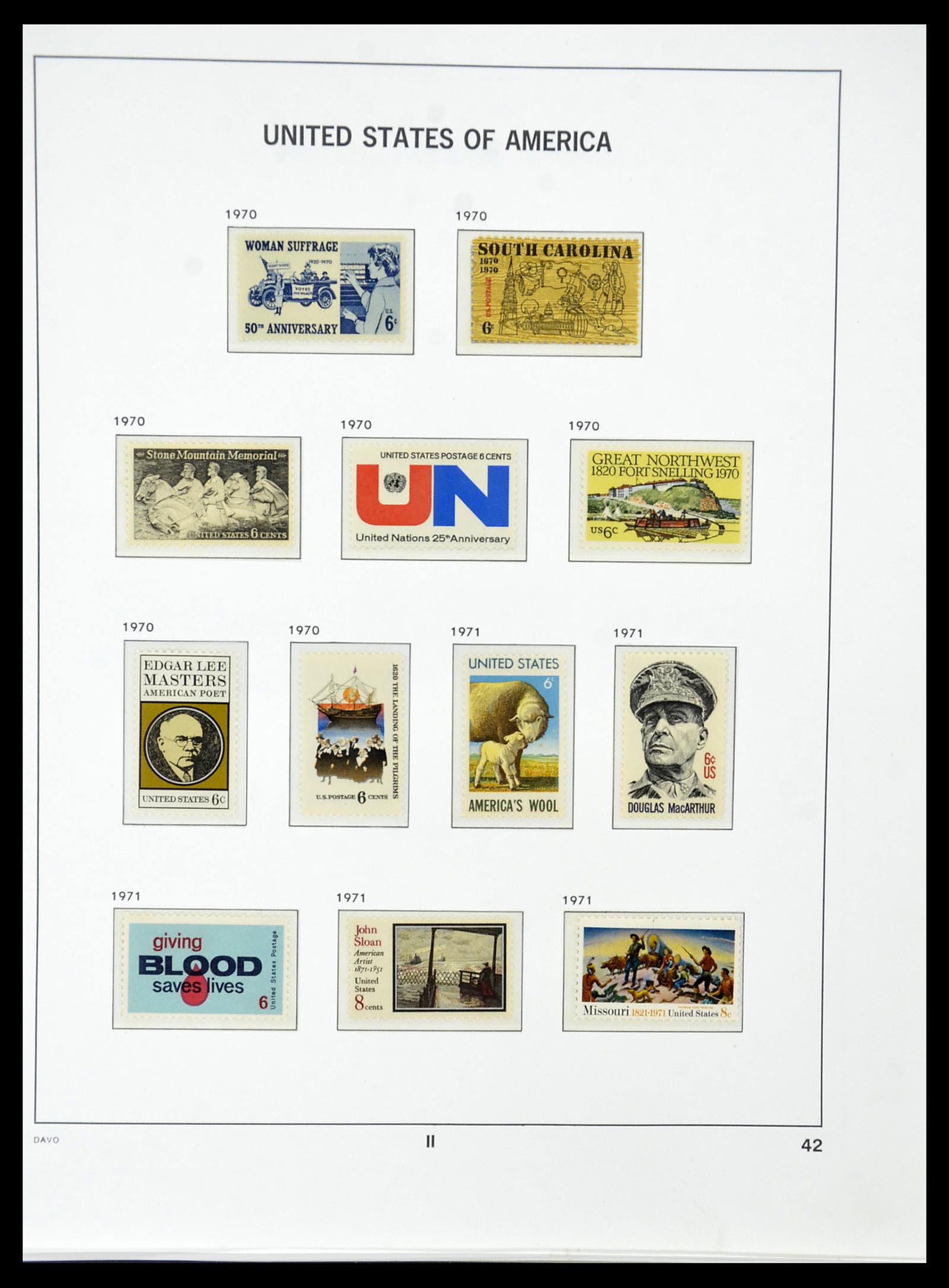 34510 056 - Stamp Collection 34510 USA 1927-1994.