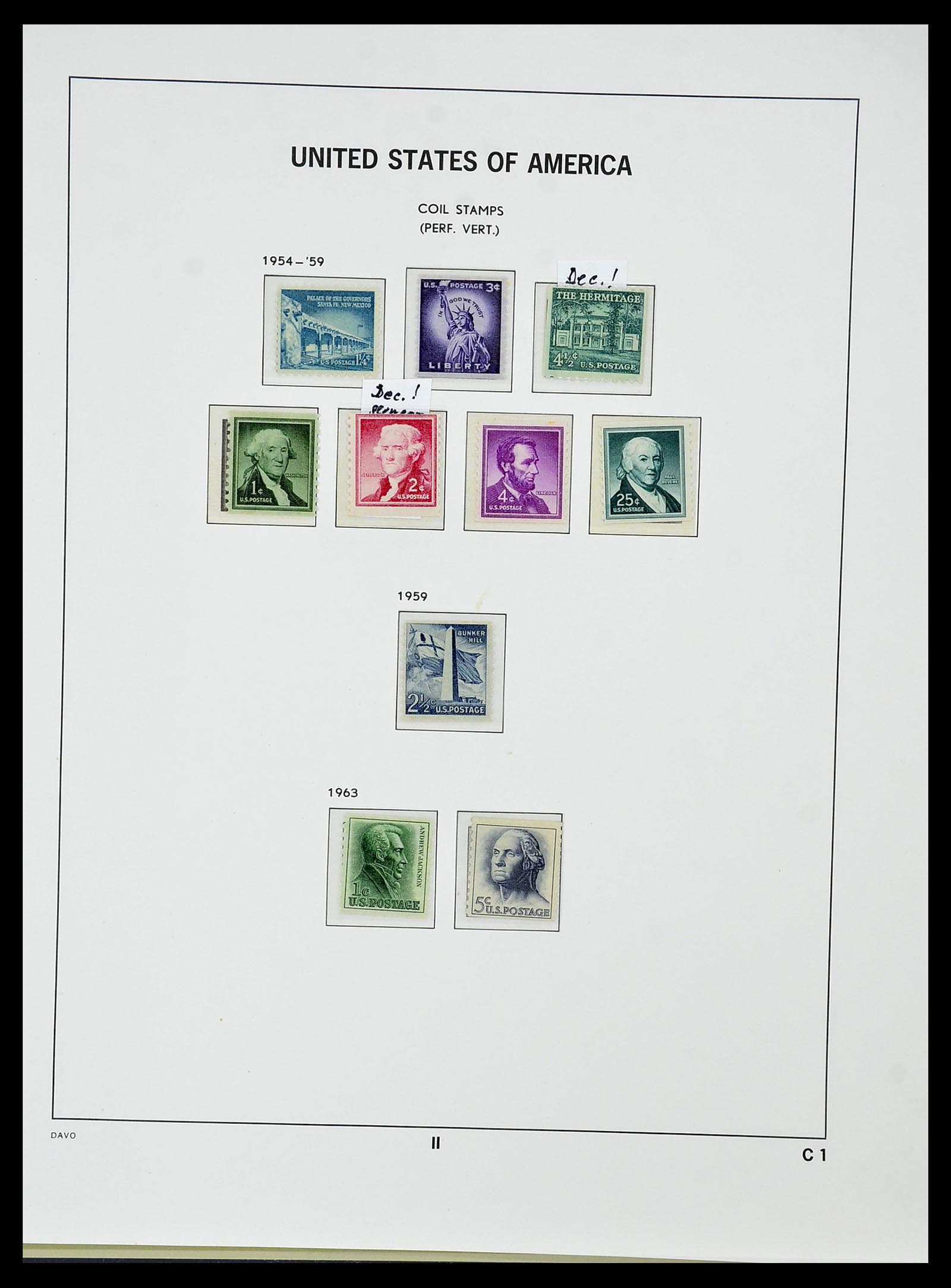 34510 074 - Postzegelverzameling 34510 USA 1927-1994.
