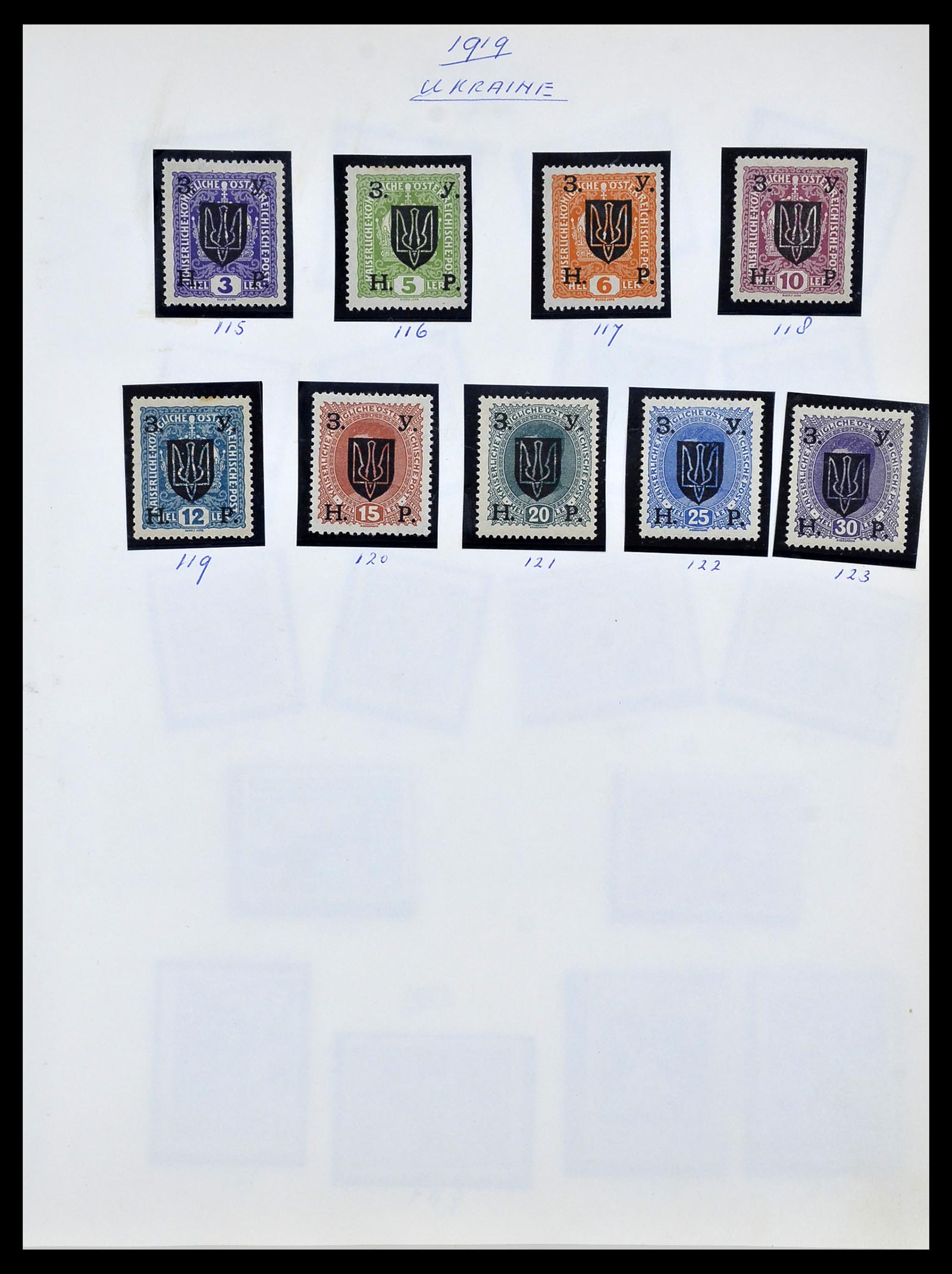 34512 004 - Postzegelverzameling 34512 Russische gebieden 1918-1922.
