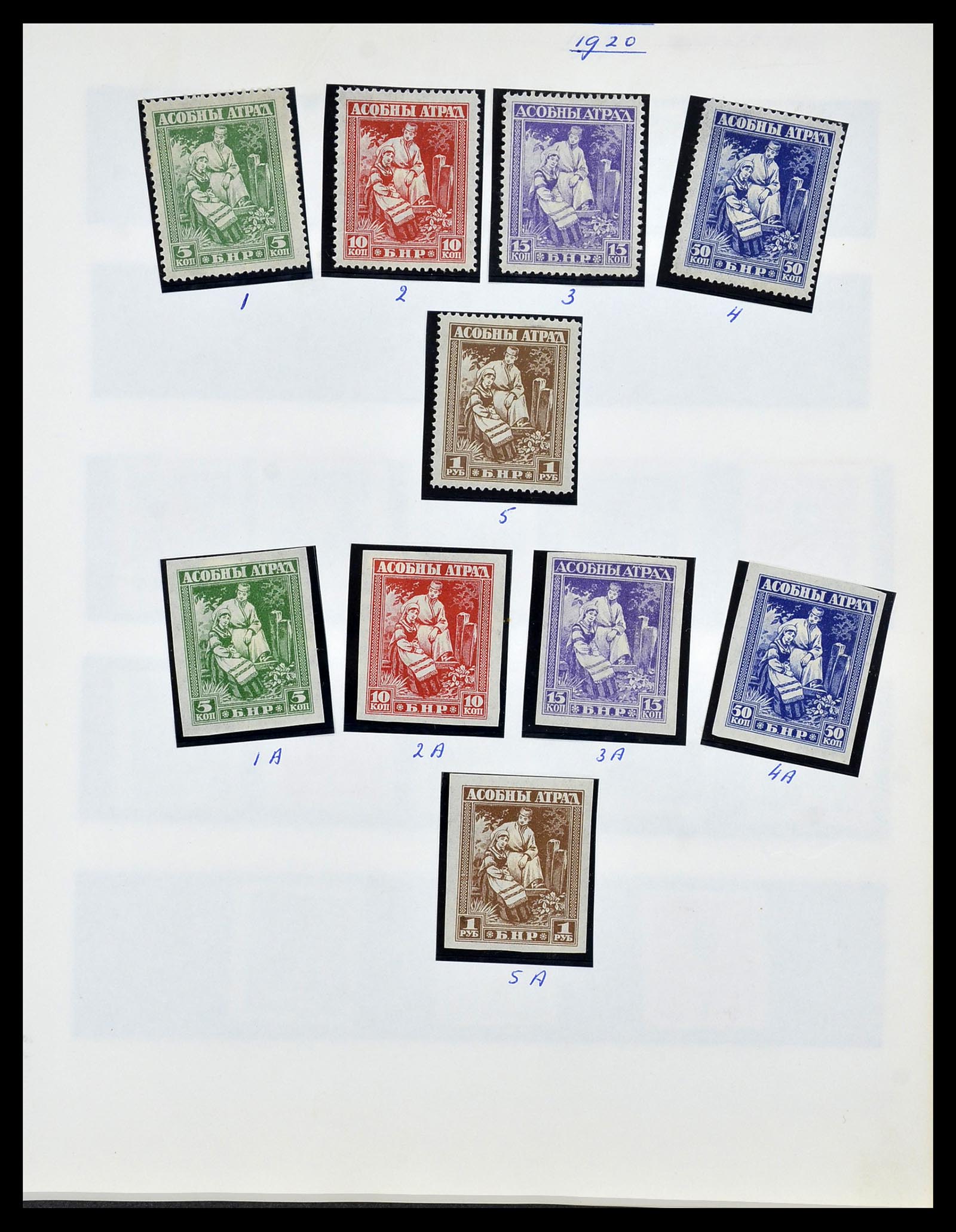34512 010 - Postzegelverzameling 34512 Russische gebieden 1918-1922.
