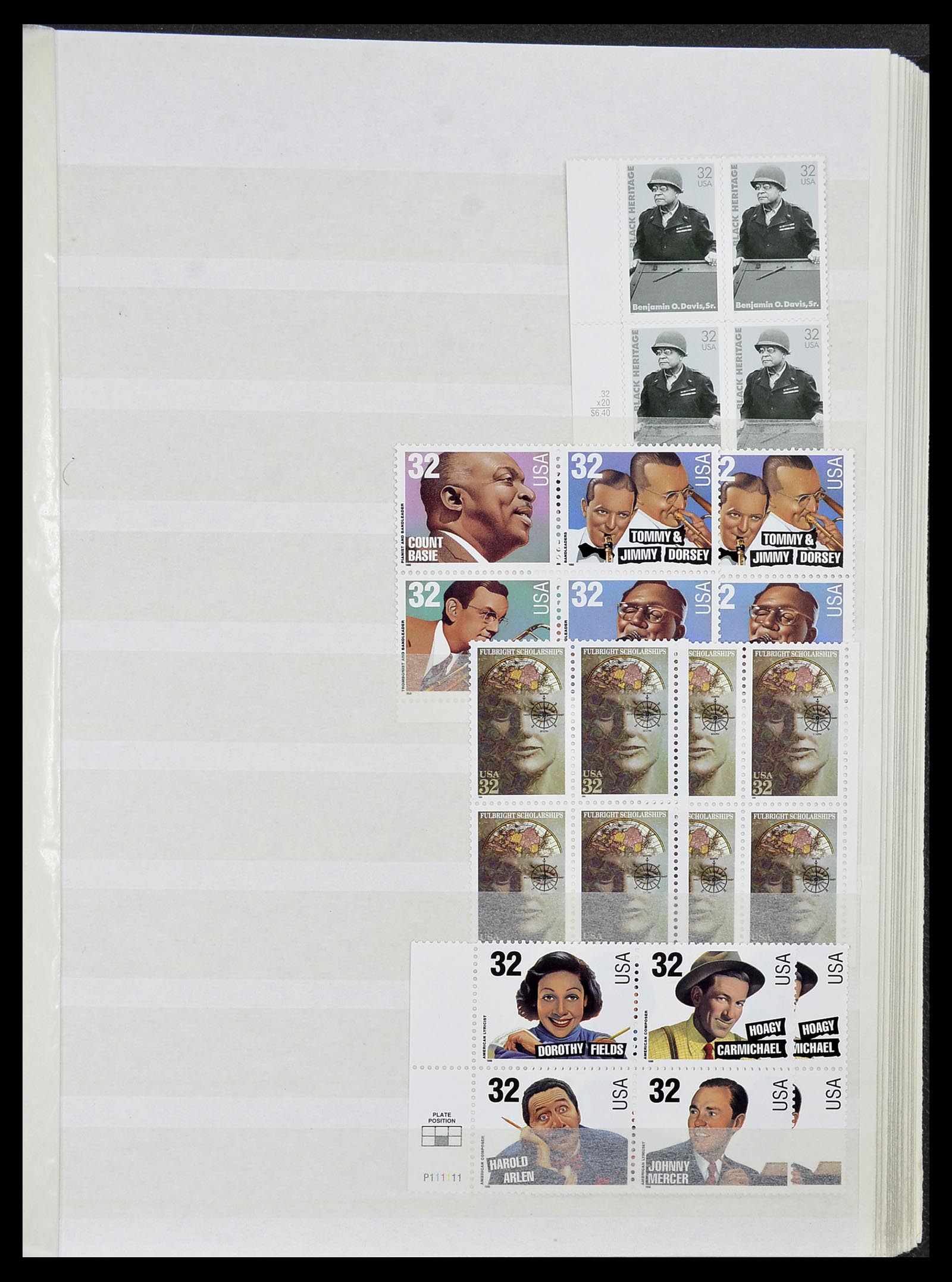 34513 100 - Postzegelverzameling 34513 USA 1945-1995.