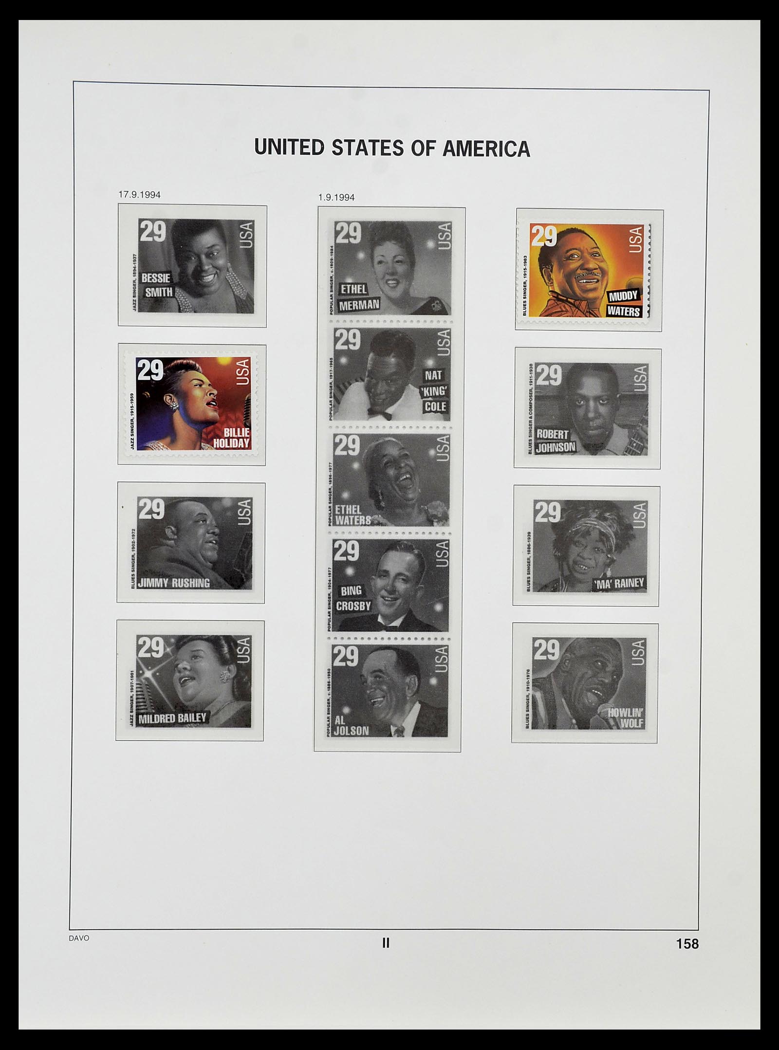 34513 173 - Postzegelverzameling 34513 USA 1945-1995.