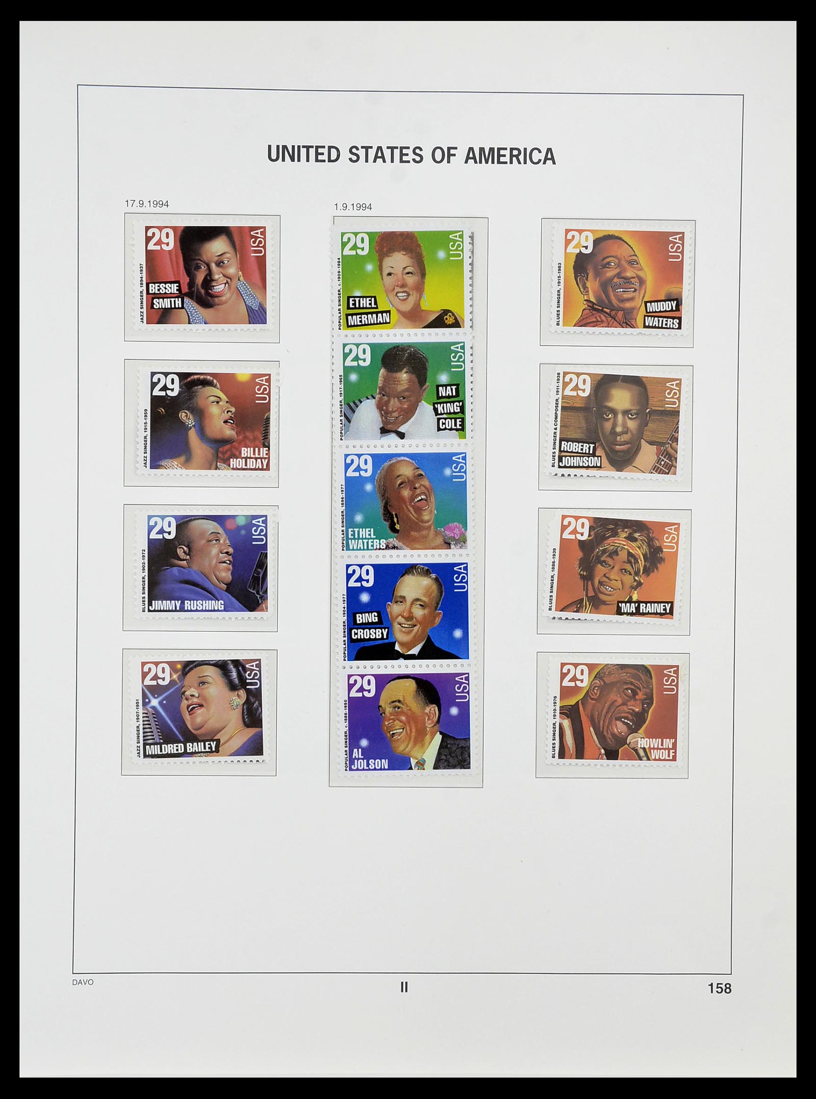 34513 174 - Postzegelverzameling 34513 USA 1945-1995.