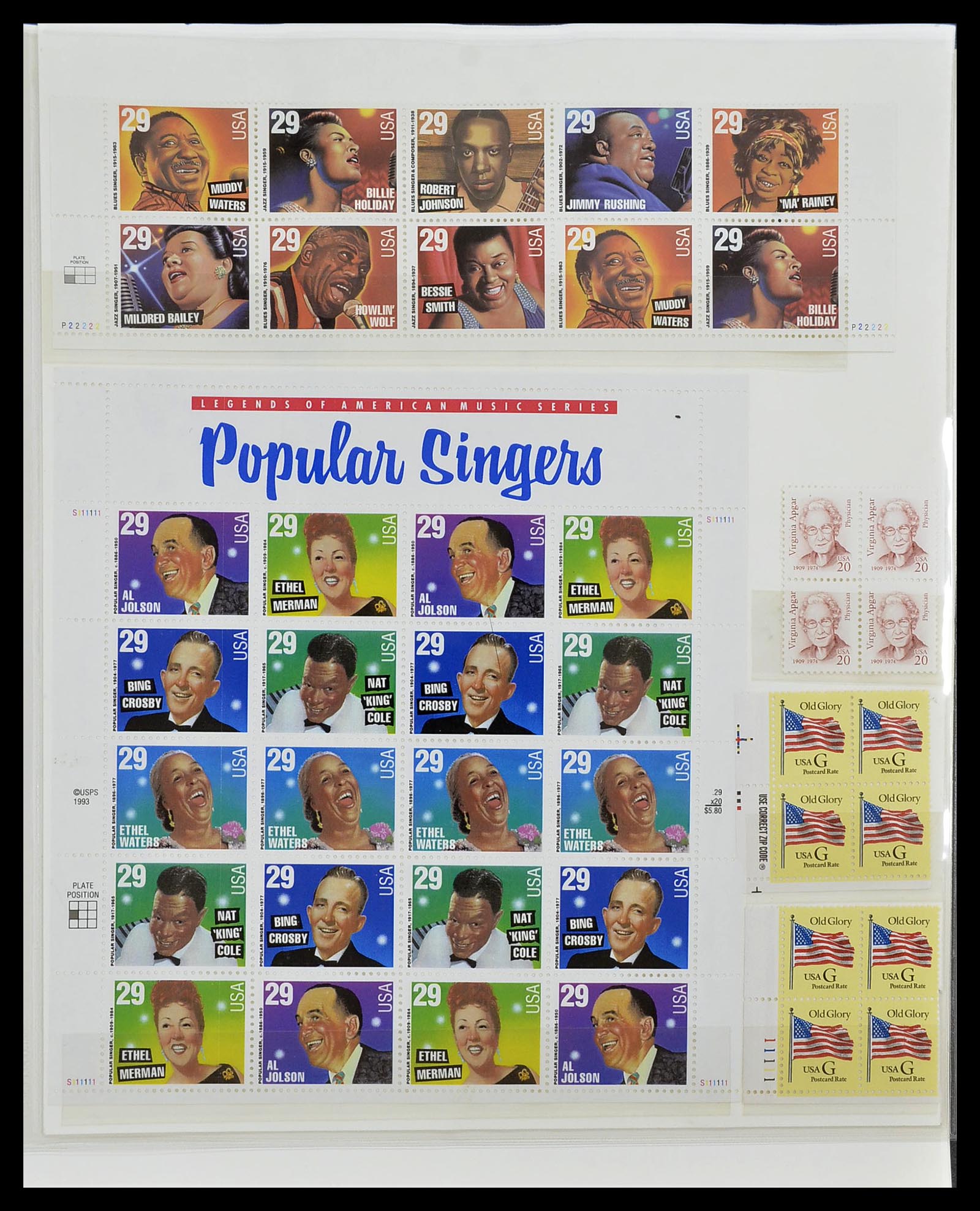 34513 178 - Postzegelverzameling 34513 USA 1945-1995.