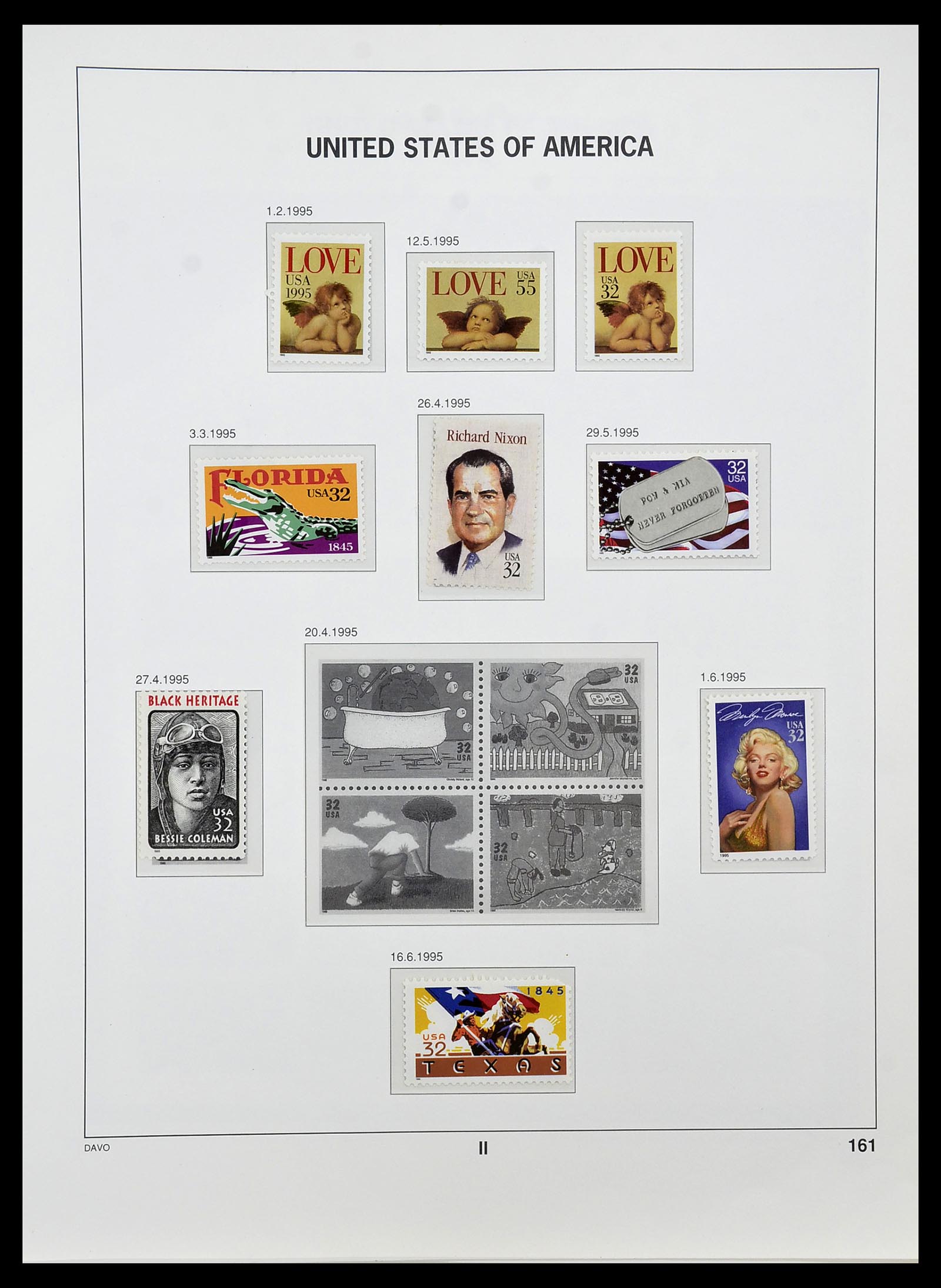 34513 181 - Postzegelverzameling 34513 USA 1945-1995.