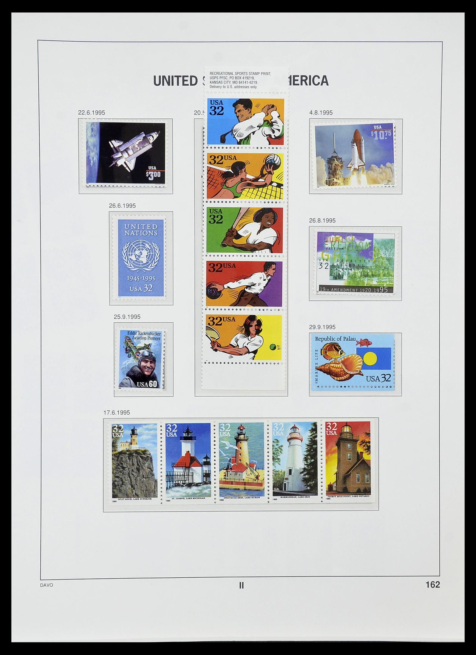 34513 183 - Postzegelverzameling 34513 USA 1945-1995.