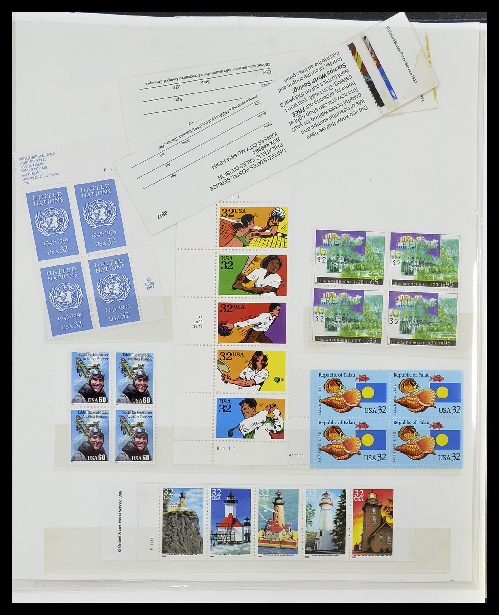 34513 184 - Postzegelverzameling 34513 USA 1945-1995.