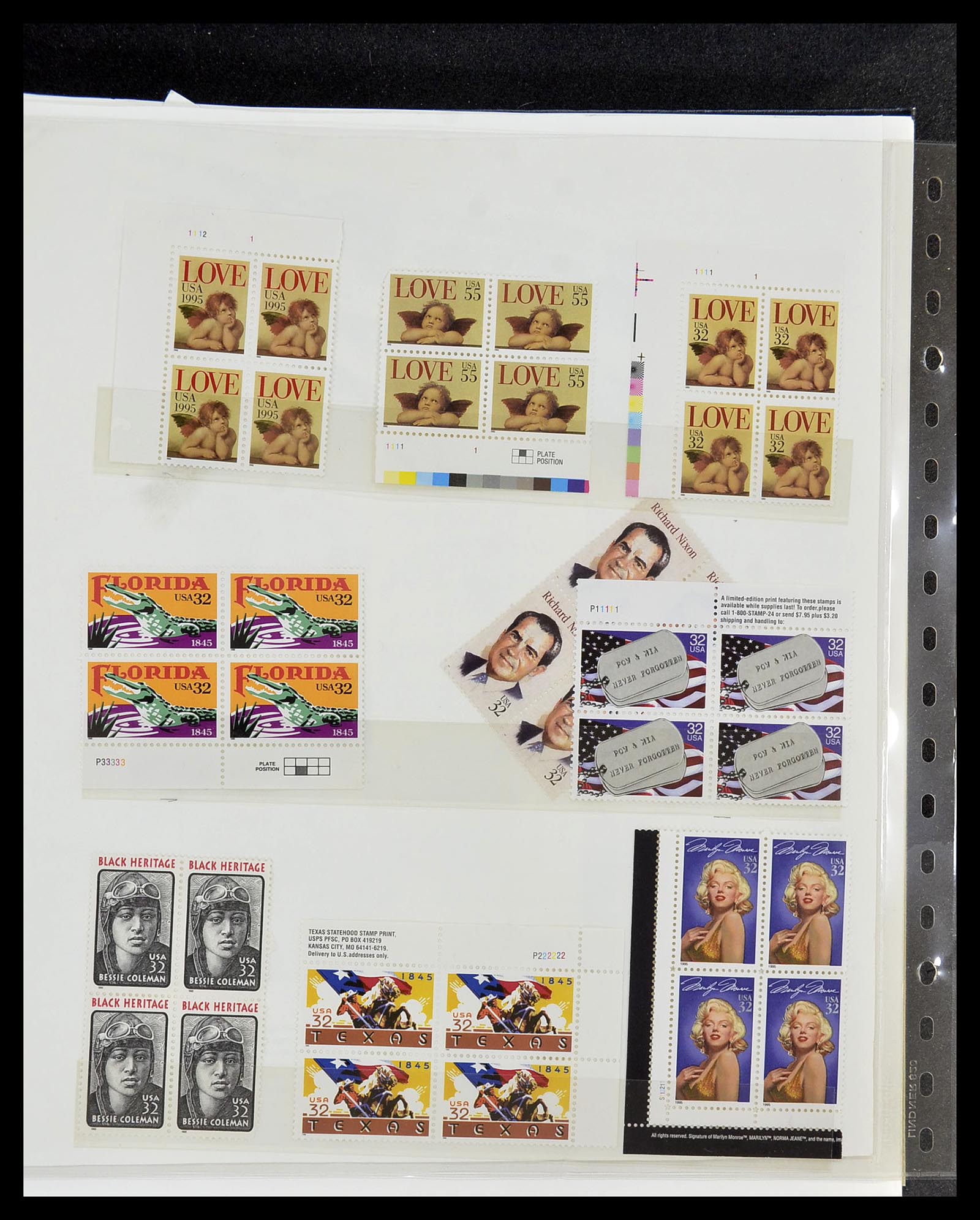 34513 185 - Postzegelverzameling 34513 USA 1945-1995.