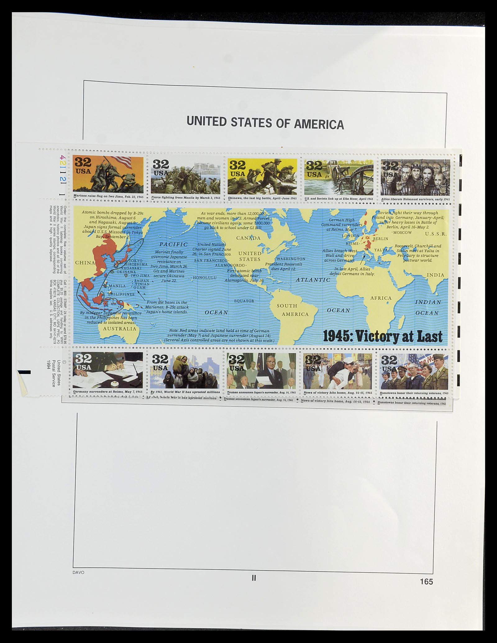 34513 192 - Postzegelverzameling 34513 USA 1945-1995.