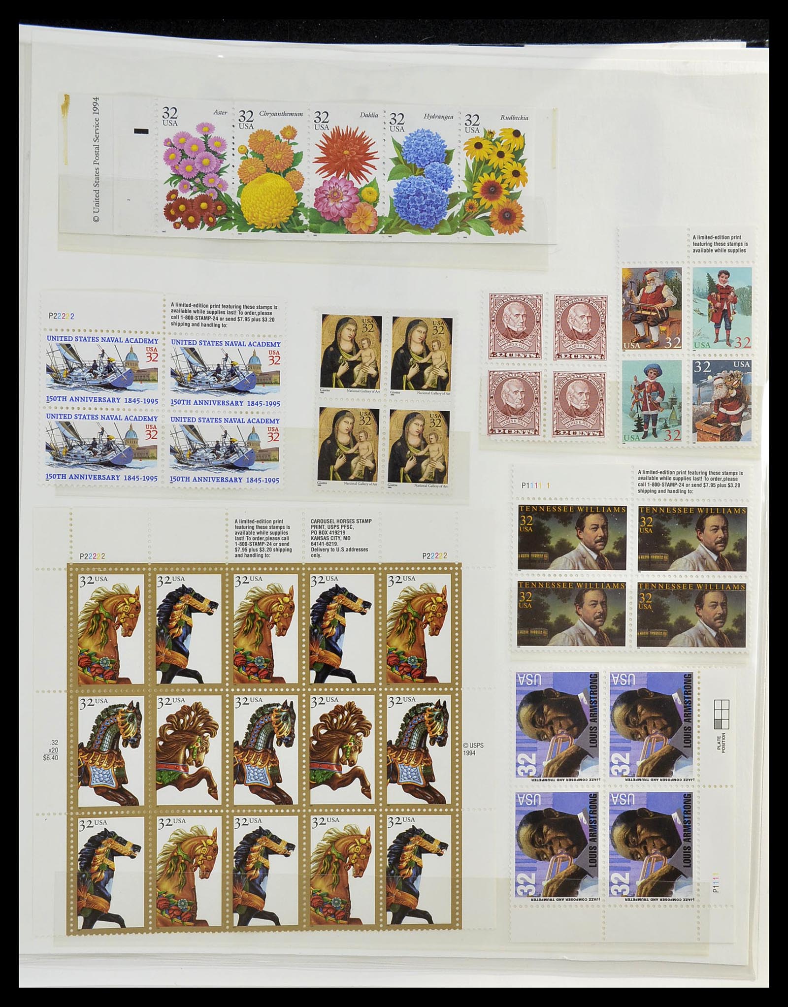 34513 193 - Postzegelverzameling 34513 USA 1945-1995.