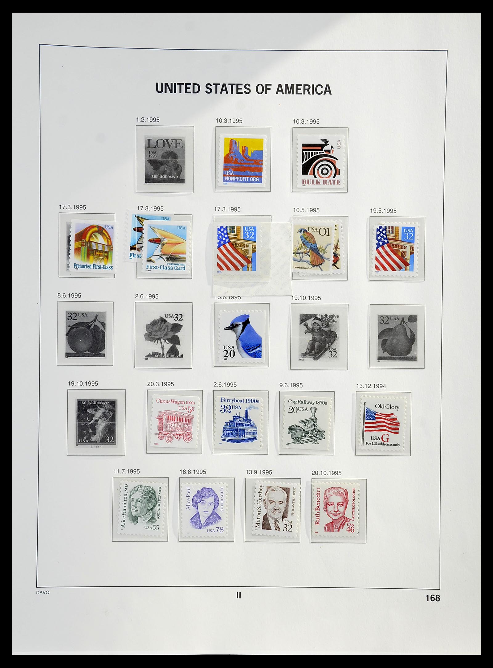 34513 201 - Postzegelverzameling 34513 USA 1945-1995.