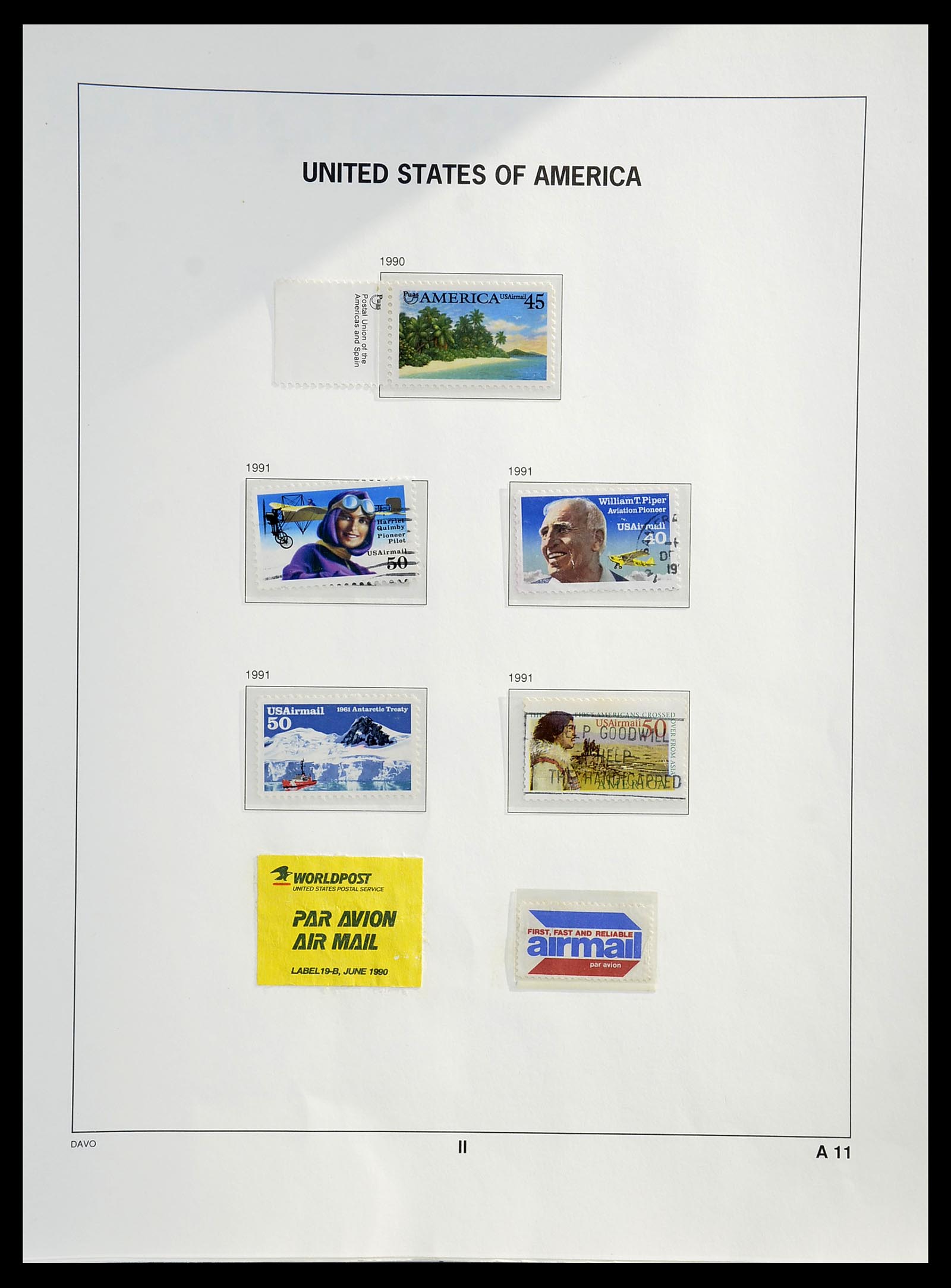 34513 202 - Postzegelverzameling 34513 USA 1945-1995.