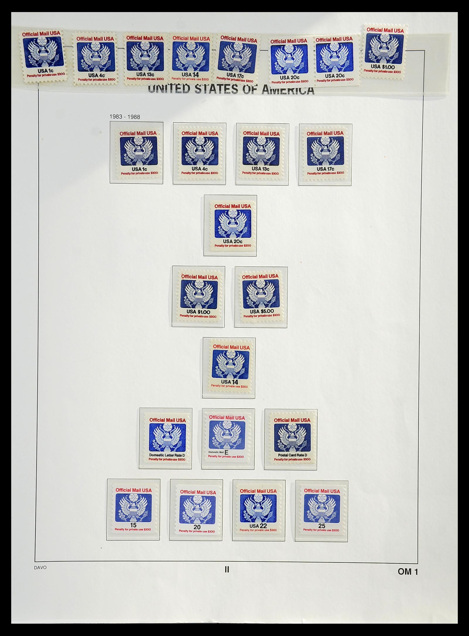 34513 203 - Postzegelverzameling 34513 USA 1945-1995.