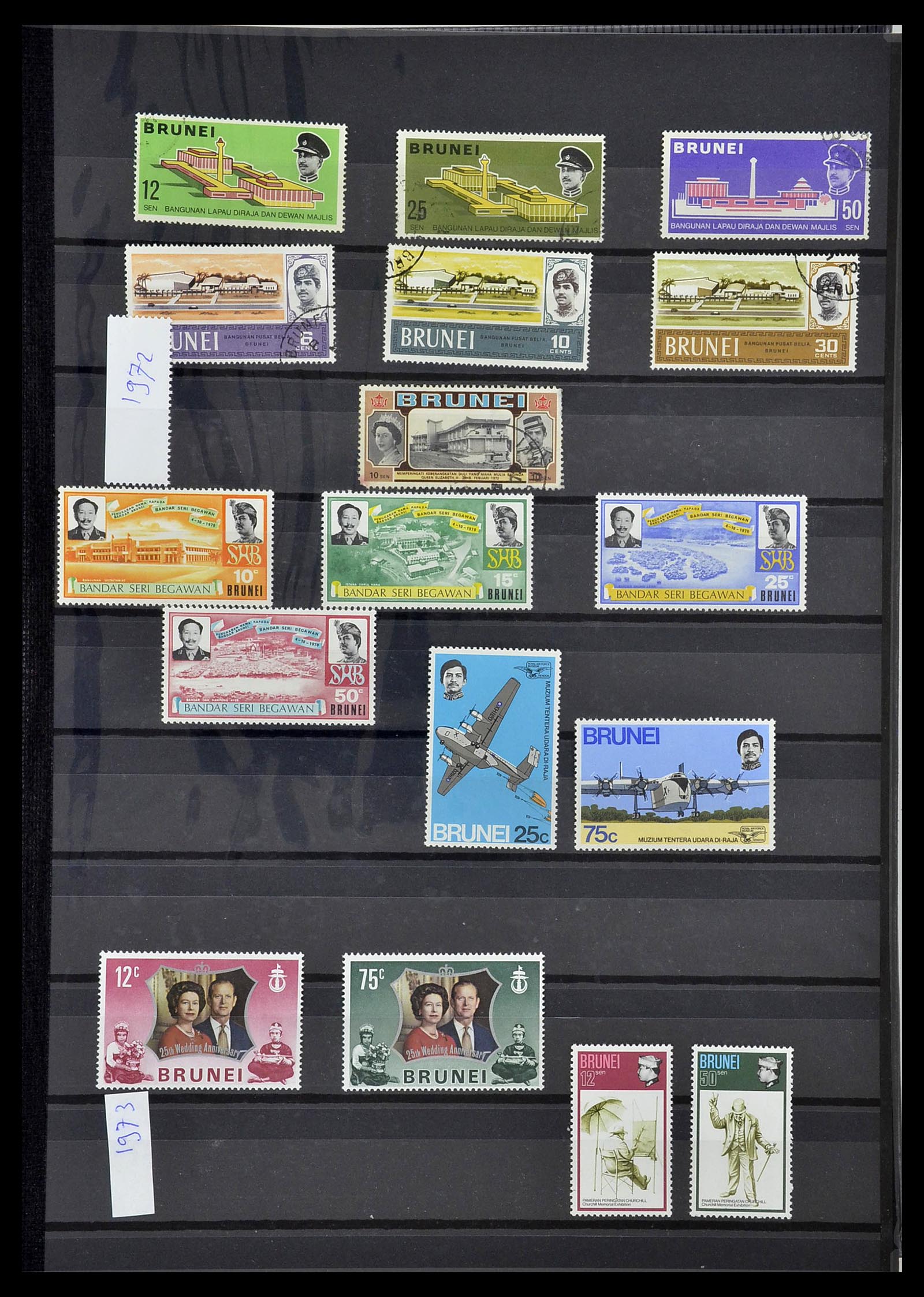 34514 005 - Postzegelverzameling 34514 Maleisië en Singapore 1945-2008.