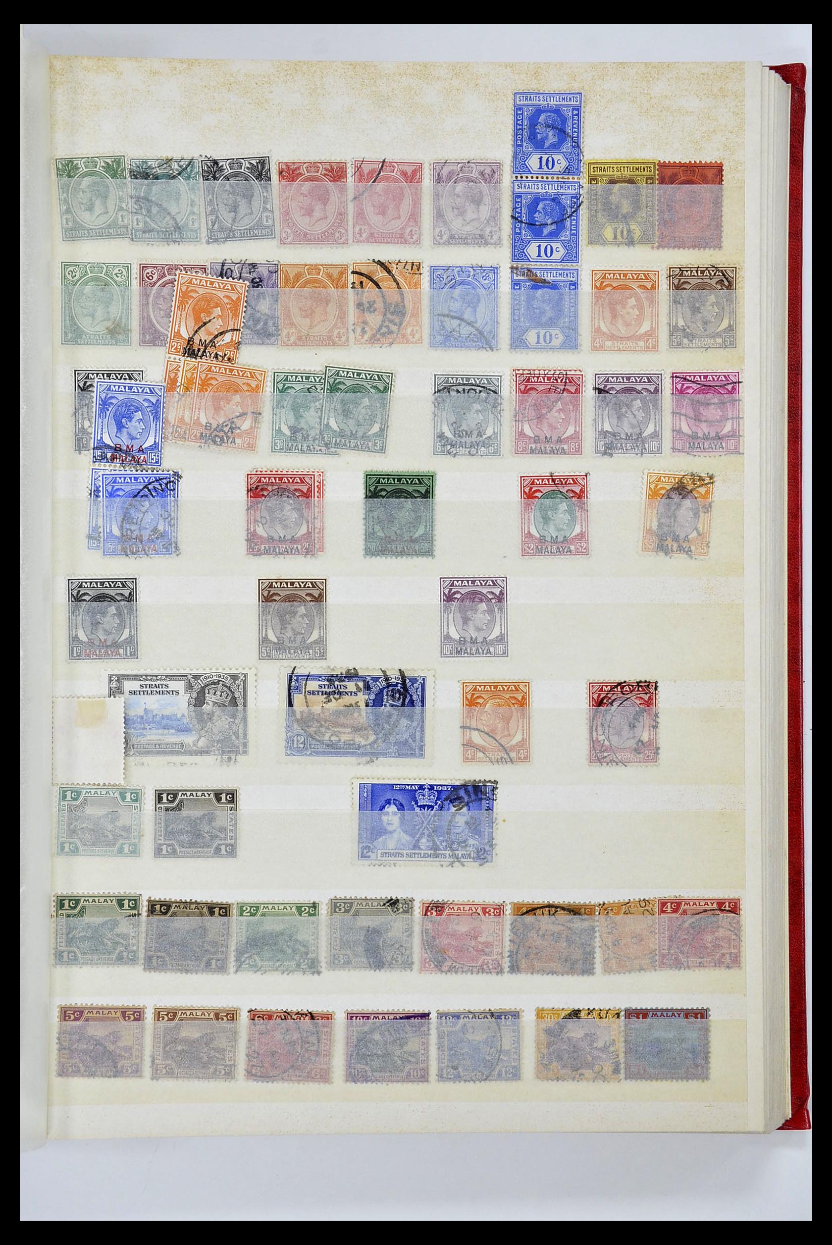 34514 025 - Postzegelverzameling 34514 Maleisië en Singapore 1945-2008.