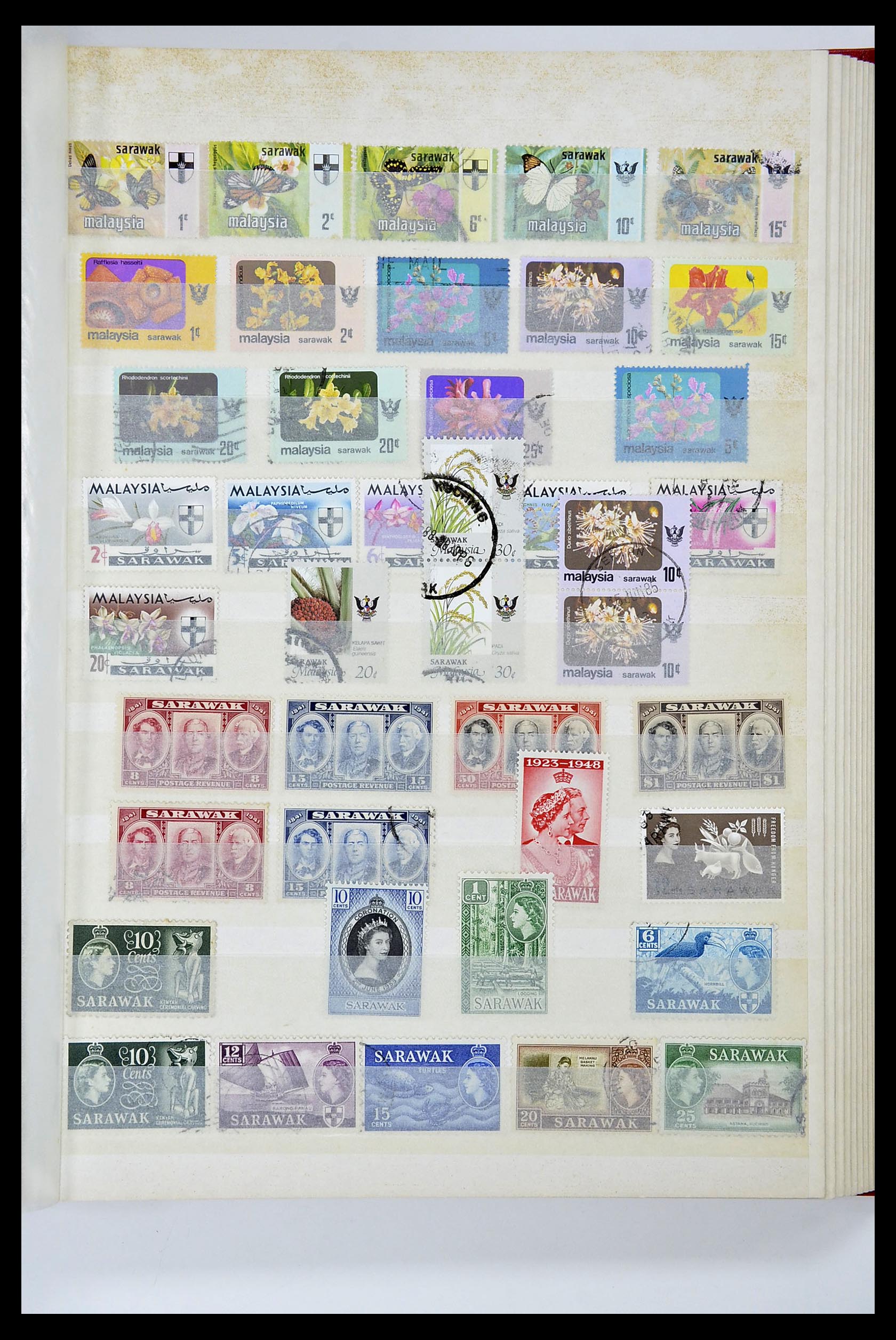 34514 029 - Postzegelverzameling 34514 Maleisië en Singapore 1945-2008.
