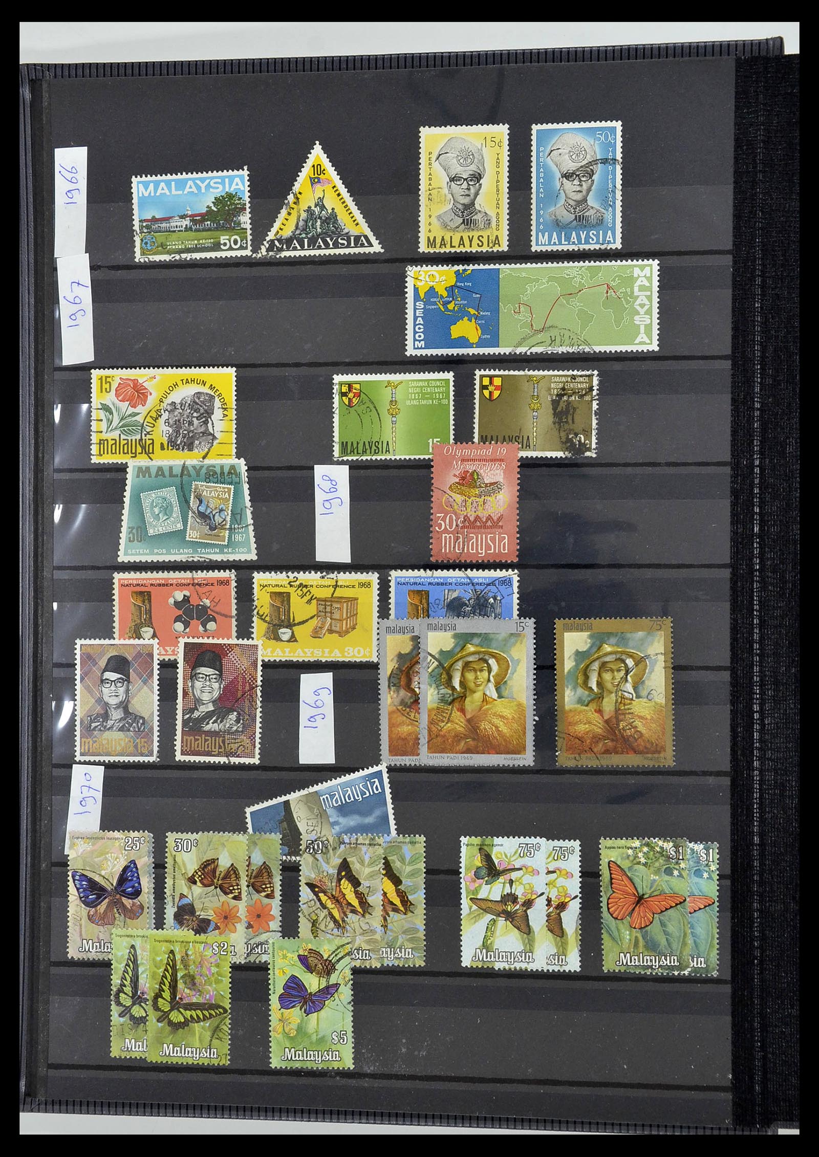 34514 050 - Postzegelverzameling 34514 Maleisië en Singapore 1945-2008.