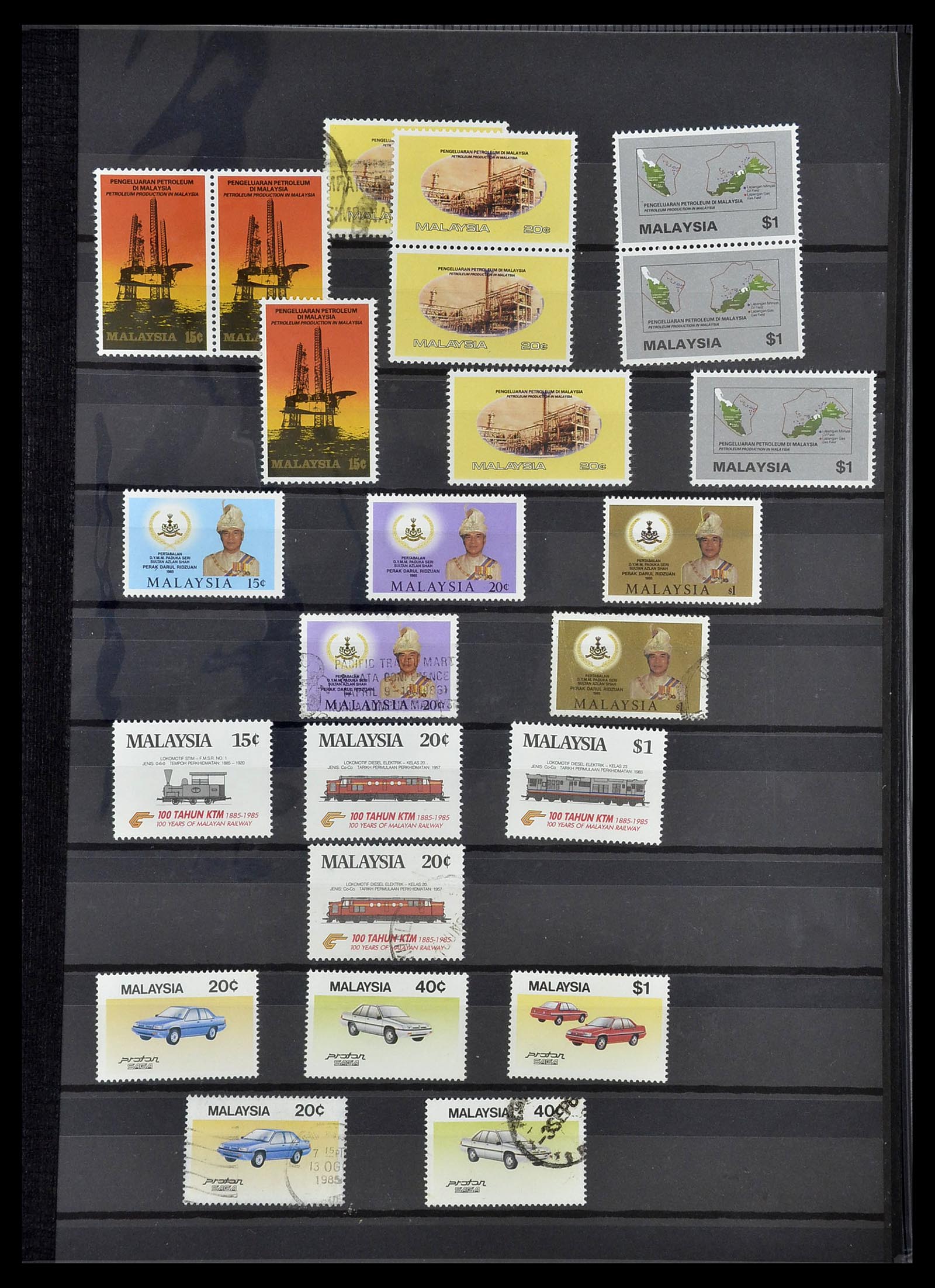 34514 061 - Postzegelverzameling 34514 Maleisië en Singapore 1945-2008.