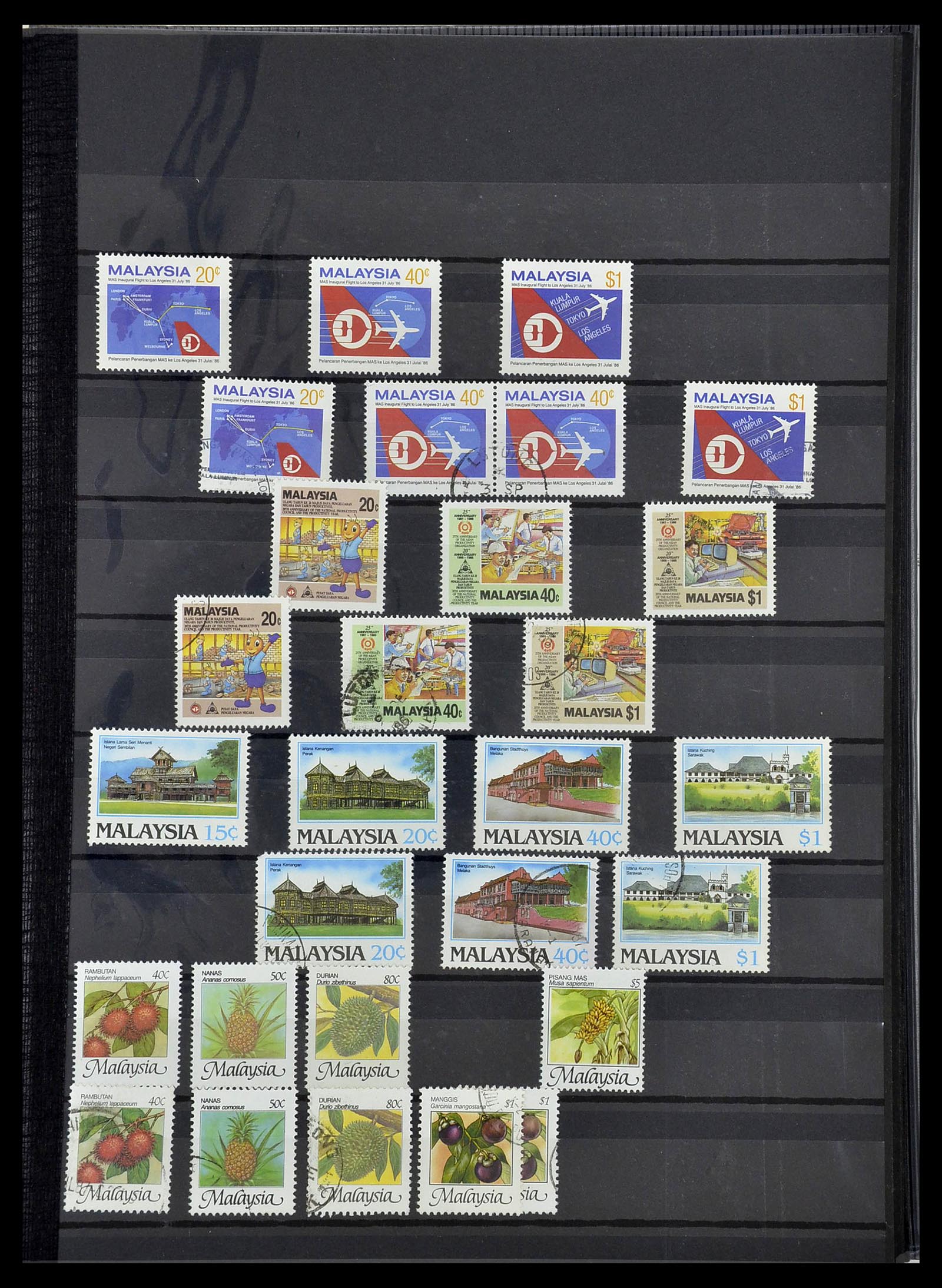 34514 063 - Postzegelverzameling 34514 Maleisië en Singapore 1945-2008.