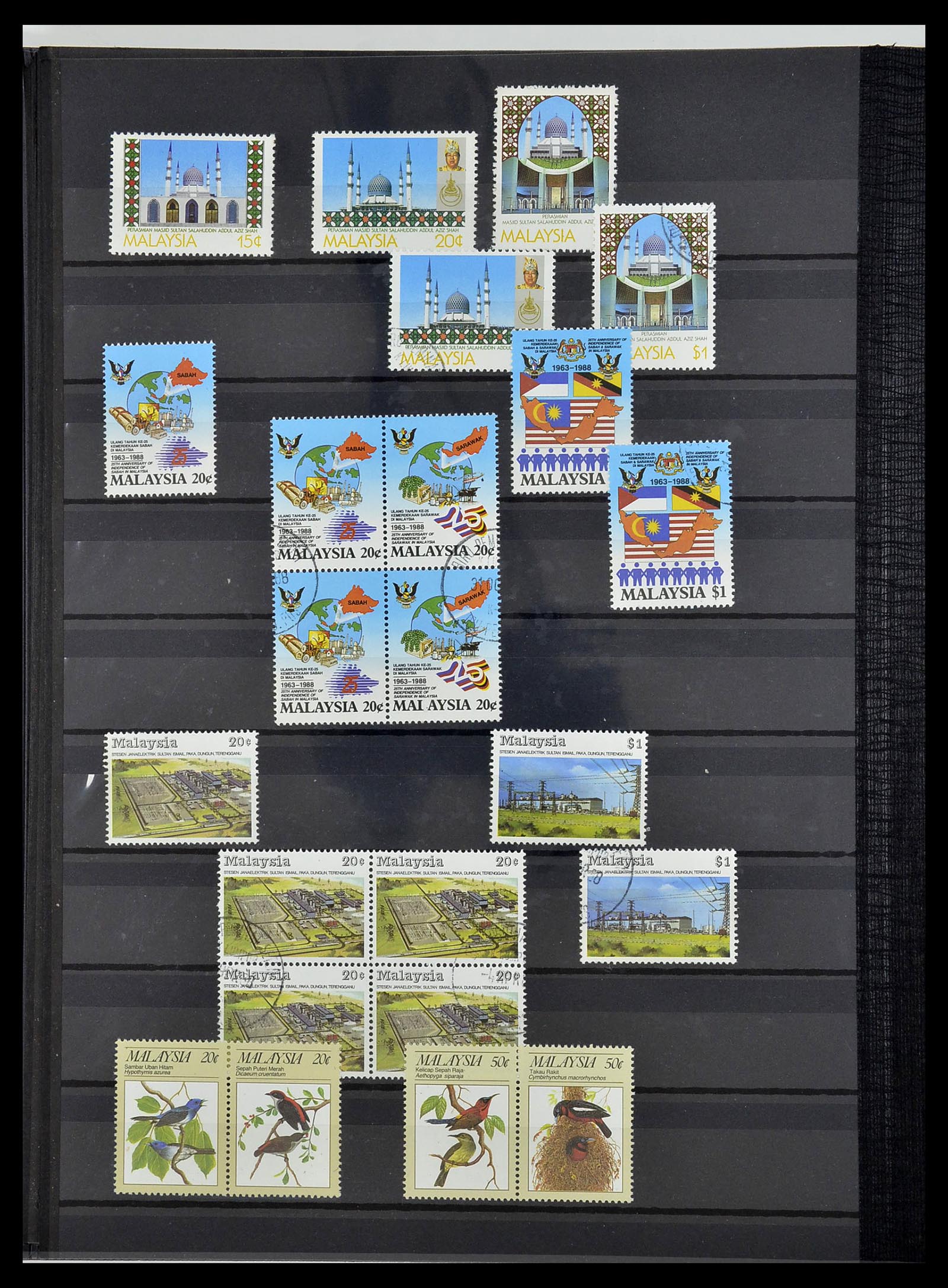 34514 066 - Postzegelverzameling 34514 Maleisië en Singapore 1945-2008.