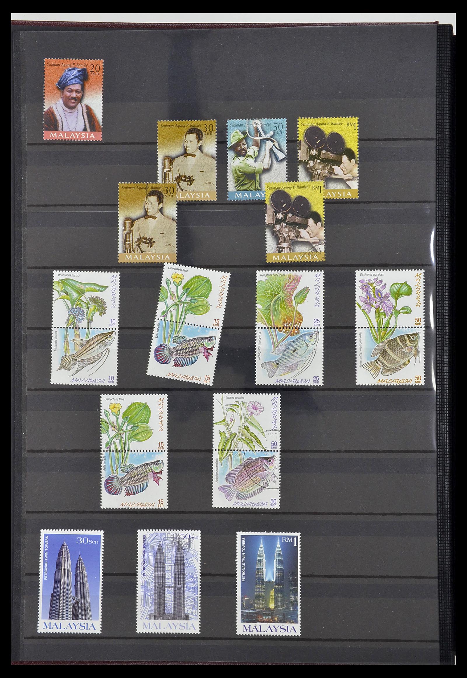 34514 077 - Postzegelverzameling 34514 Maleisië en Singapore 1945-2008.