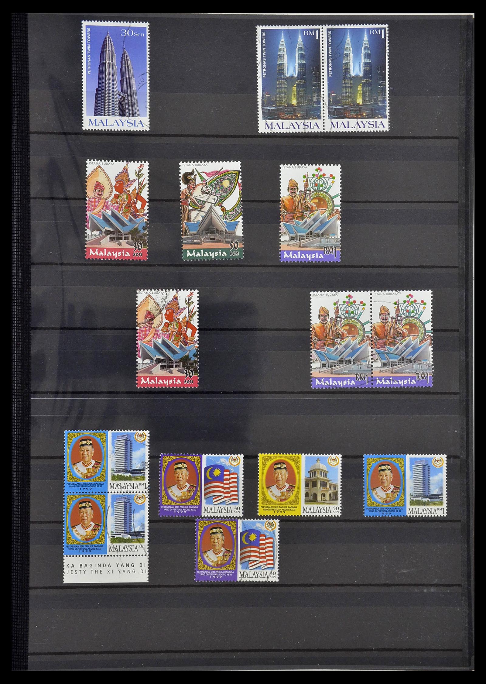 34514 078 - Postzegelverzameling 34514 Maleisië en Singapore 1945-2008.