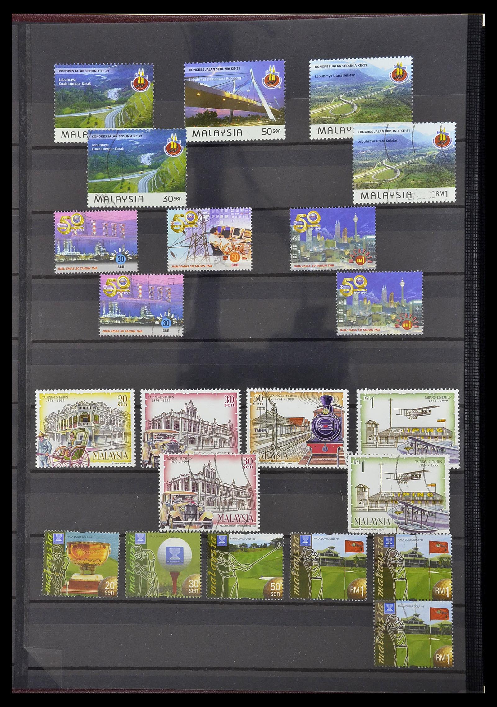 34514 079 - Postzegelverzameling 34514 Maleisië en Singapore 1945-2008.