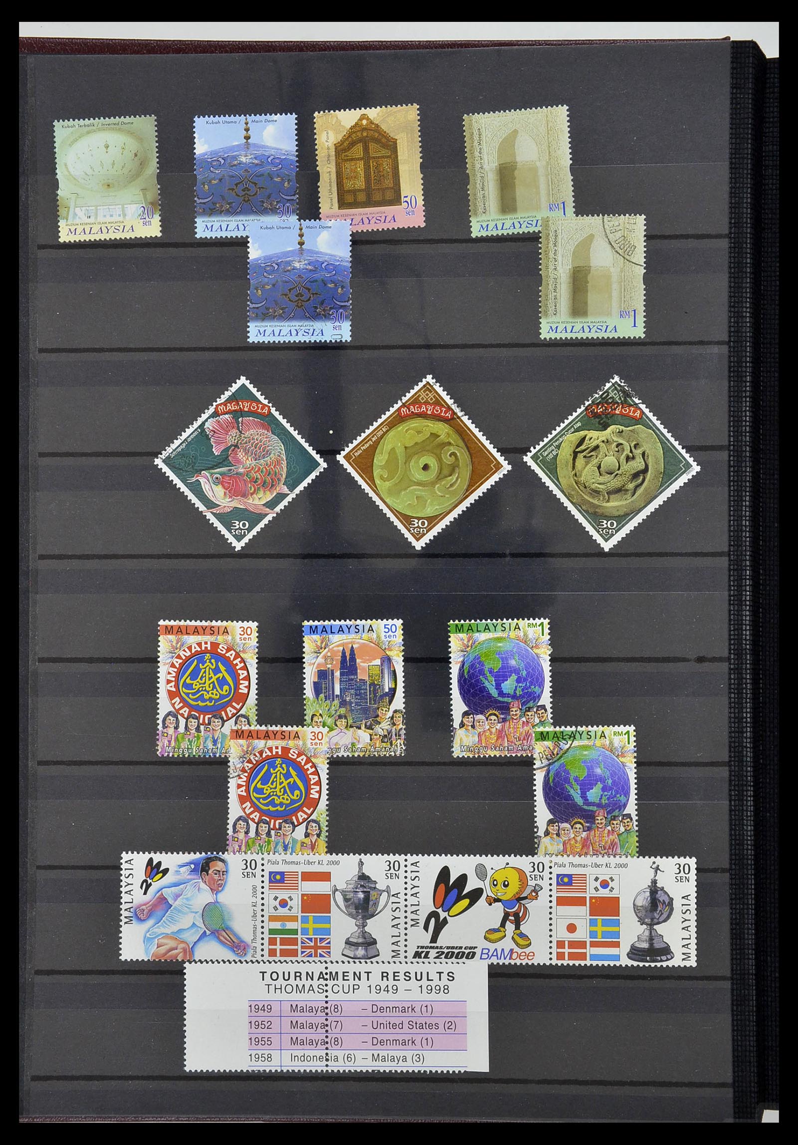 34514 083 - Postzegelverzameling 34514 Maleisië en Singapore 1945-2008.