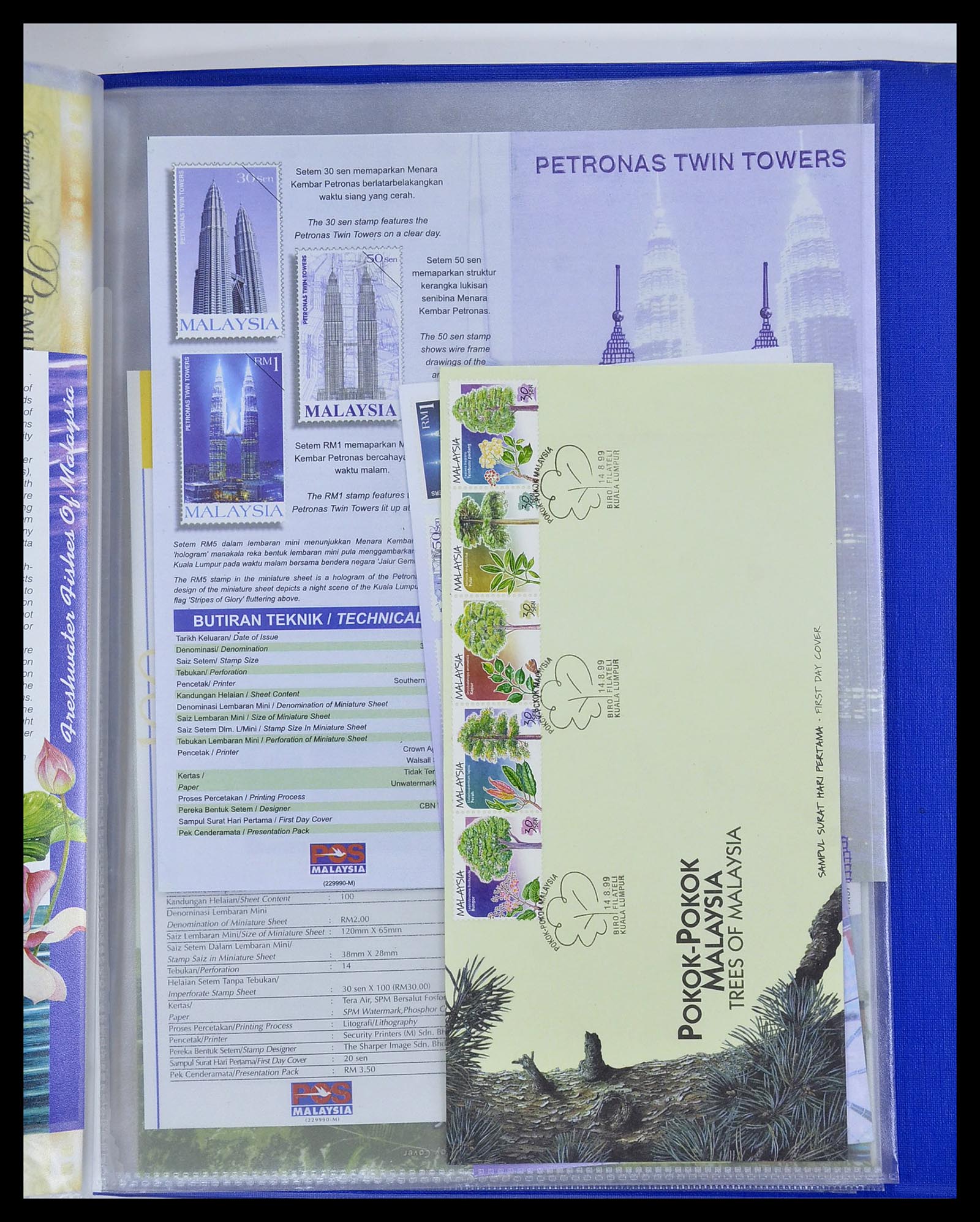 34514 126 - Postzegelverzameling 34514 Maleisië en Singapore 1945-2008.