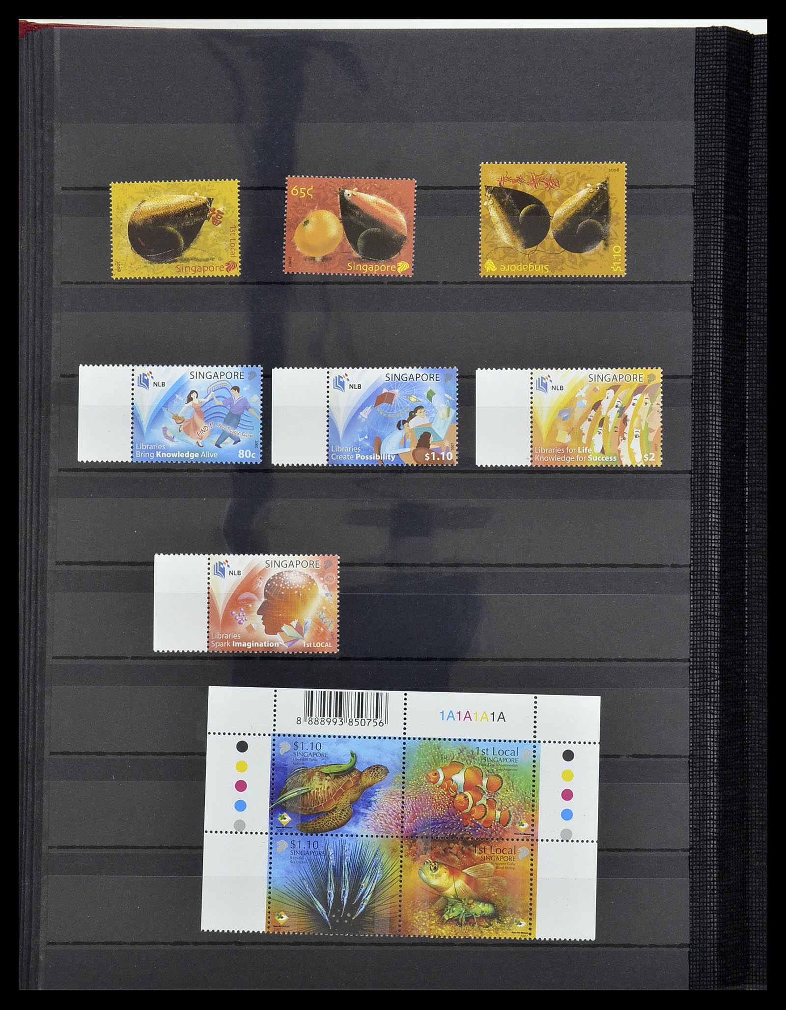 34514 259 - Postzegelverzameling 34514 Maleisië en Singapore 1945-2008.