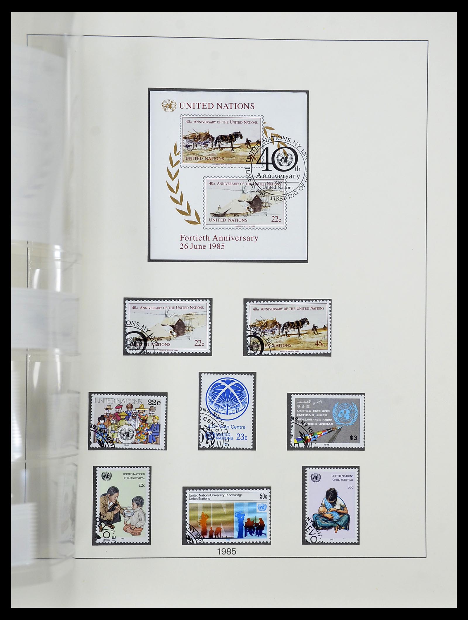 34515 091 - Postzegelverzameling 34515 Verenigde Naties 1951-2005.