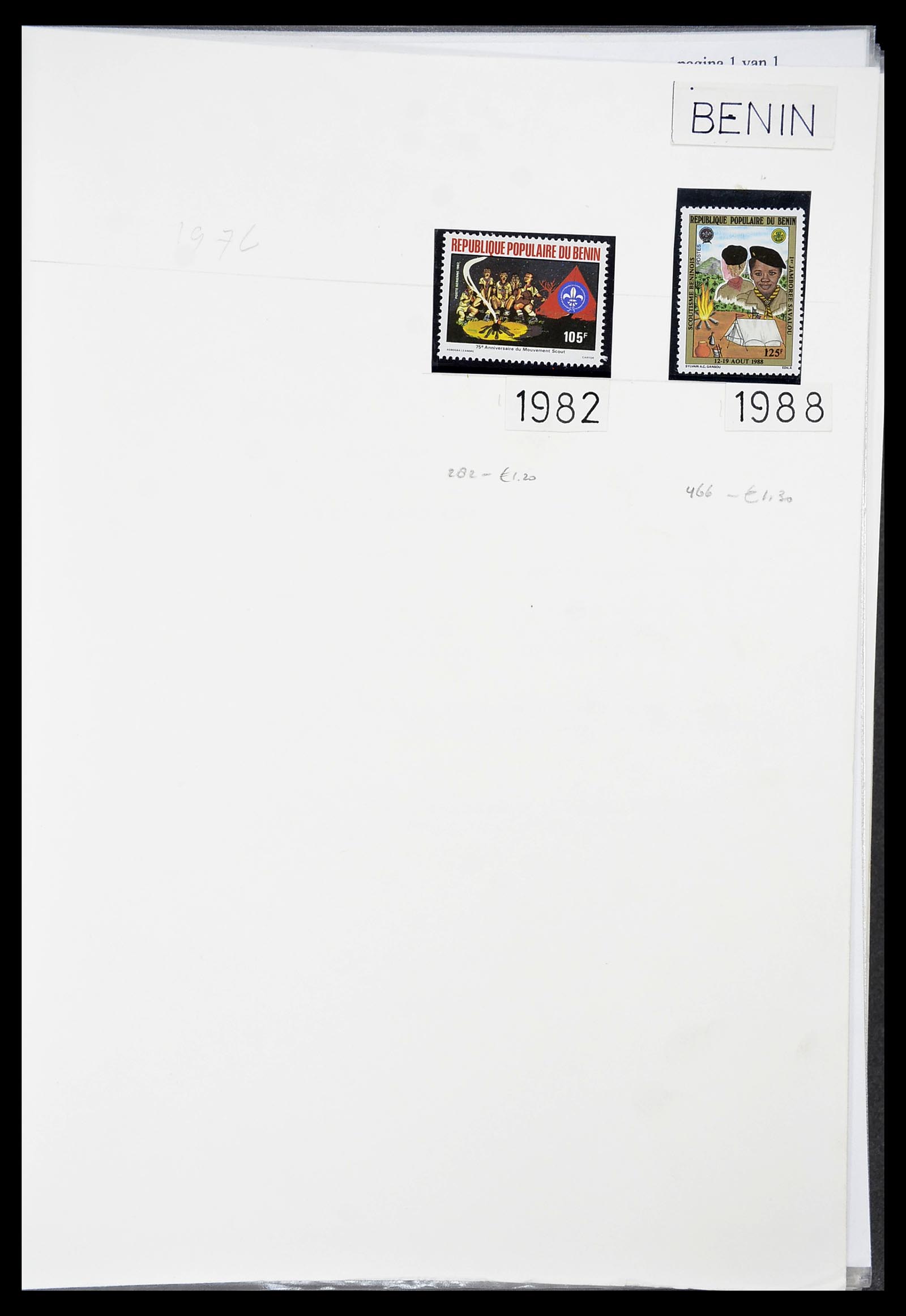 34516 001 - Postzegelverzameling 34516 Motief Scouting 1931-2007.