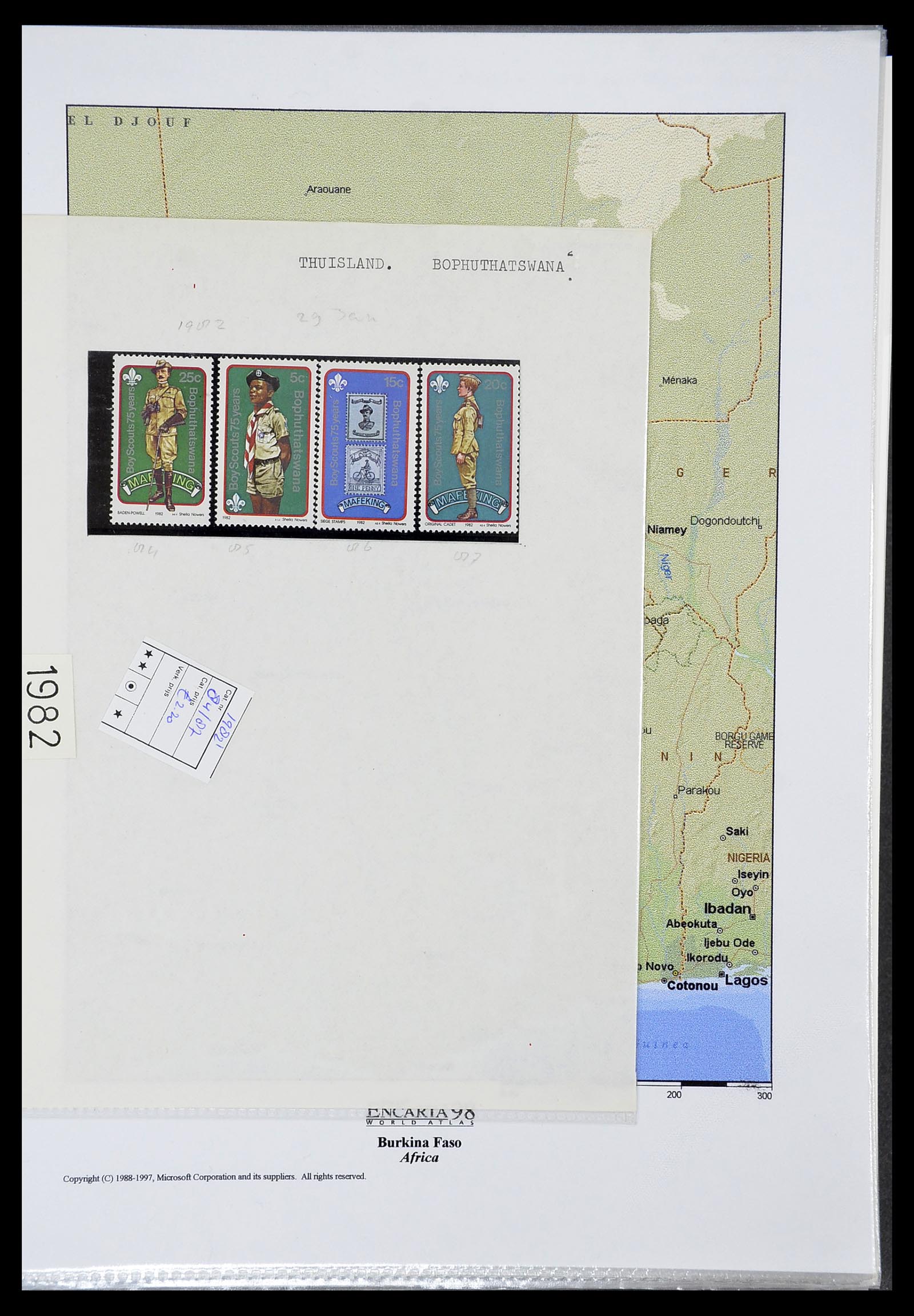 34516 002 - Postzegelverzameling 34516 Motief Scouting 1931-2007.