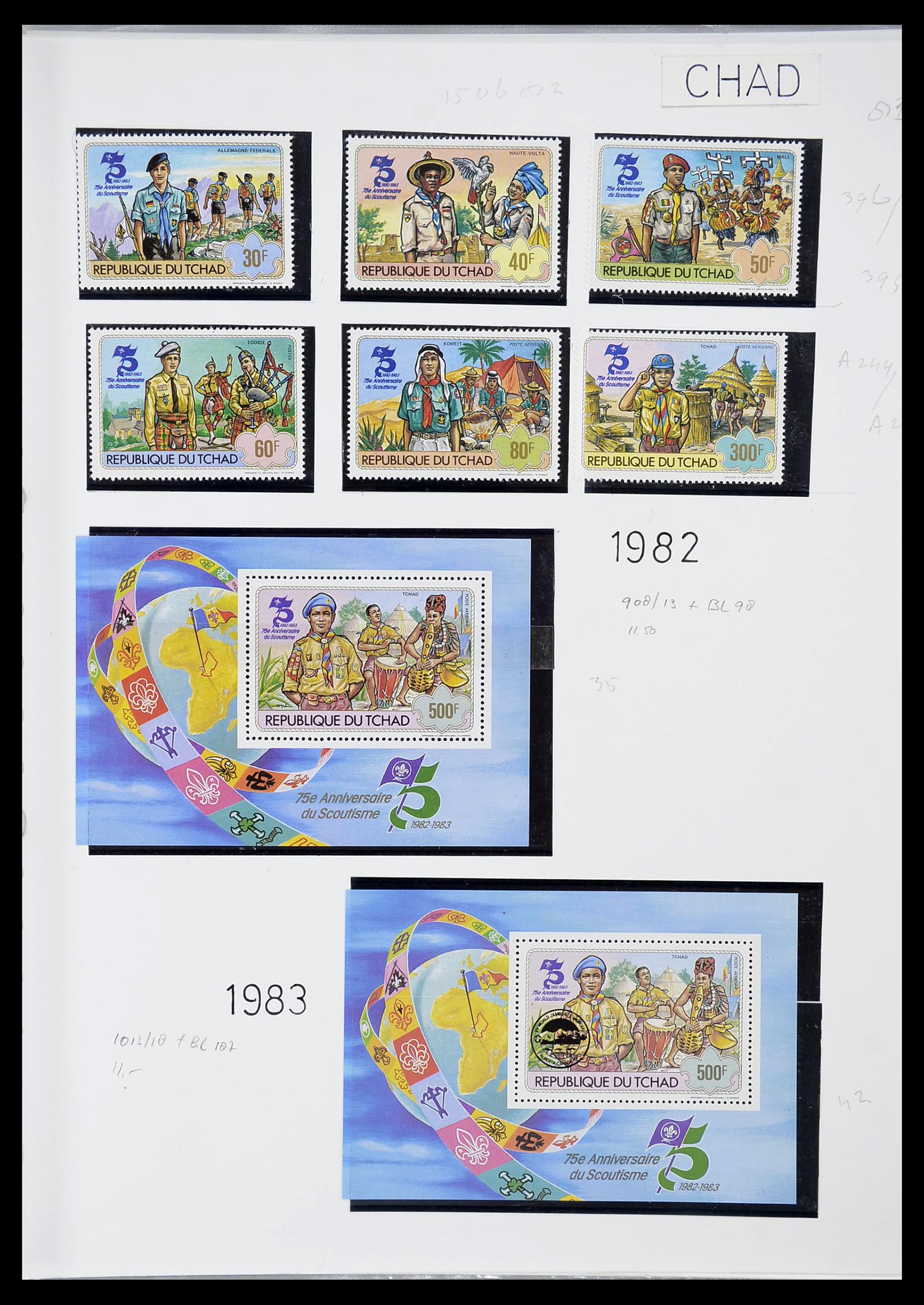 34516 006 - Postzegelverzameling 34516 Motief Scouting 1931-2007.